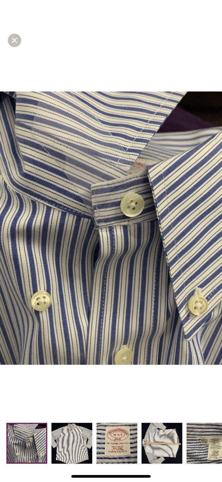 Brooks Brothers BROOKS BROTHERS 18 x 34/35 Dress Shirt Size US XXL / EU 58 / 5 - 3 Thumbnail