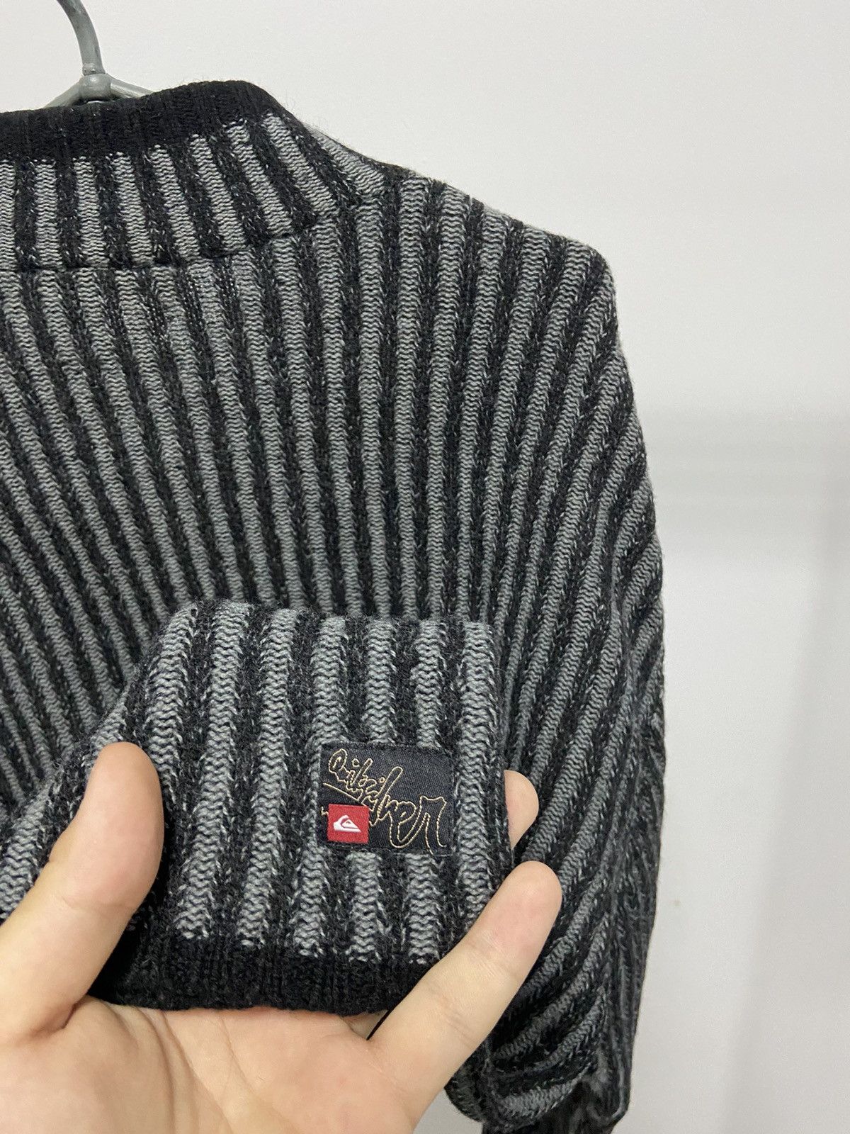 Quiksilver × Vintage Quiksilver Vintage small Logo Sweater Zip Knitted Y2K Size US L / EU 52-54 / 3 - 5 Thumbnail