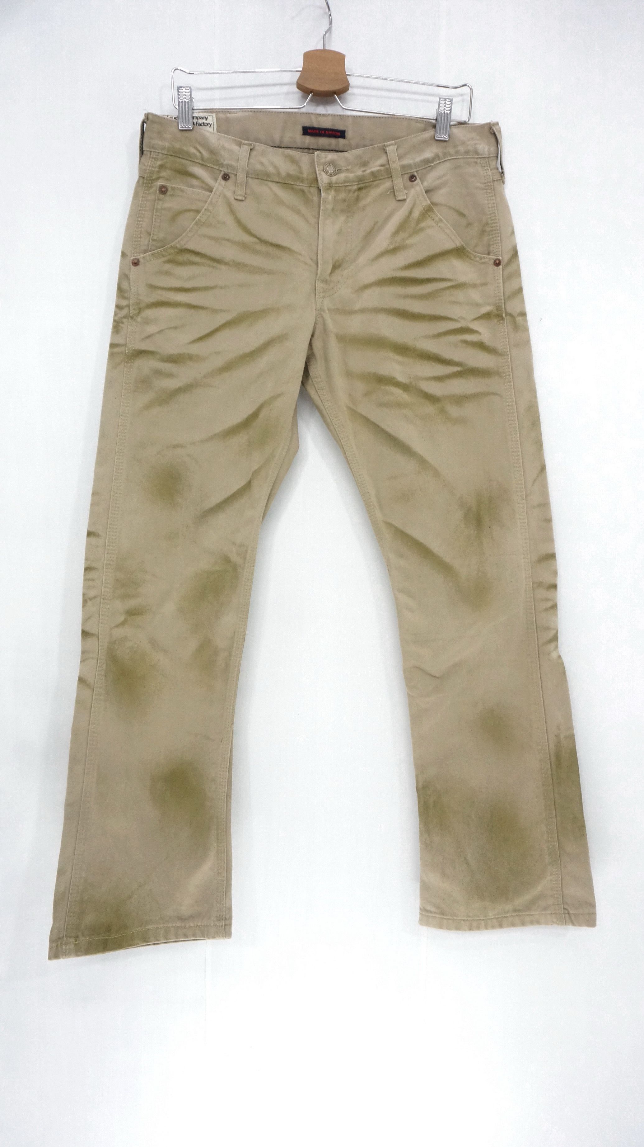 Japanese Brand 💥 Japan Blueway Made In Nippon Whisker Pants Size US 32 / EU 48 - 3 Thumbnail