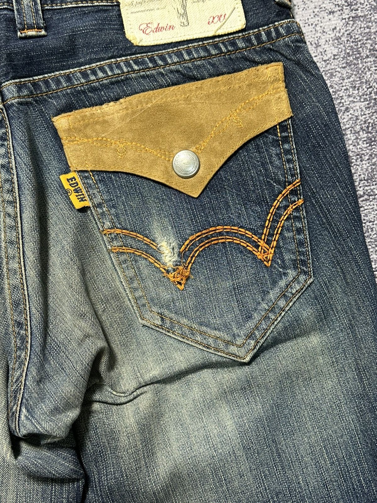 Edwin Edwin 503 Blue Trip Washed Bobcut Denim Size US 32 / EU 48 - 16 Thumbnail