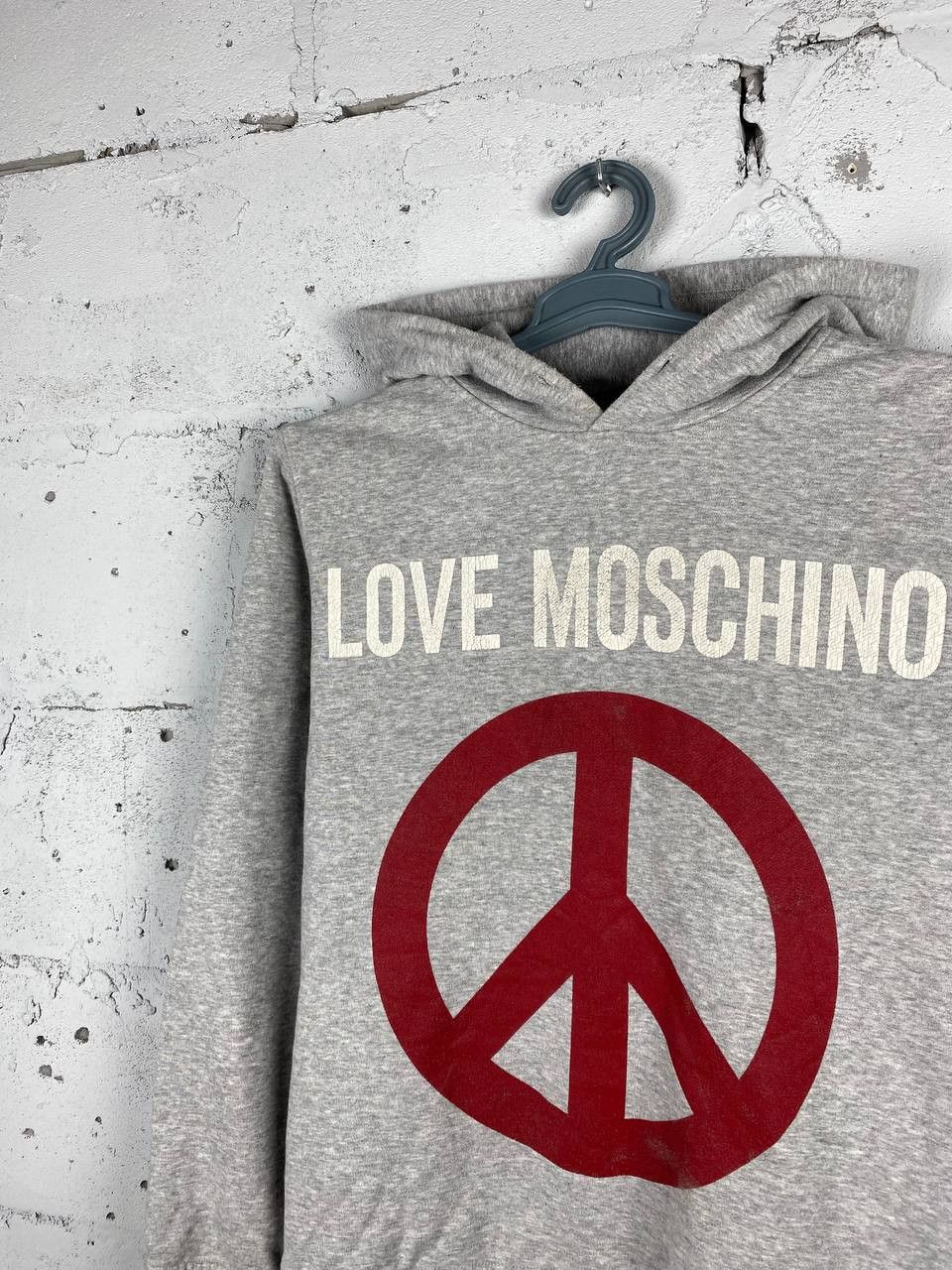 Designer × Moschino Love Moschino Peace Sign Grey Iconic Hoodie Size US S / EU 44-46 / 1 - 3 Thumbnail