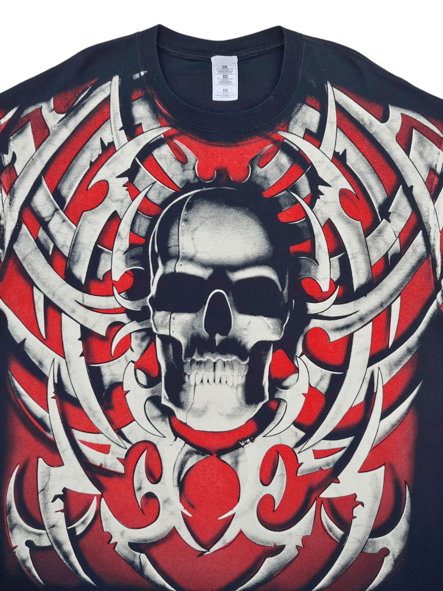 Liquid Blue Rare Vintage 90s Liquid Blue Skull All Over Print 1998 Tee Size US XL / EU 56 / 4 - 3 Thumbnail