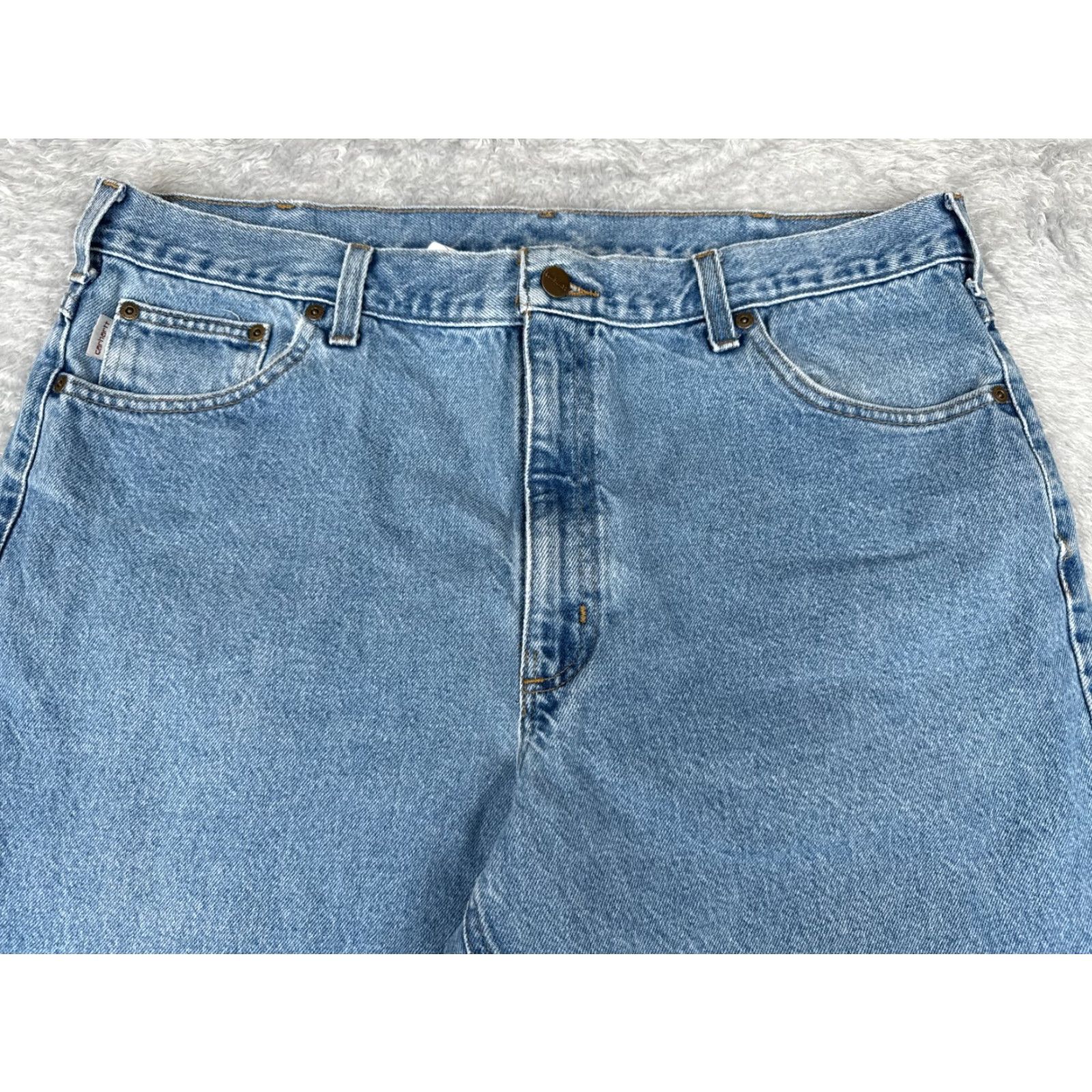 Carhartt Carhartt Jeans Adult 40 Blue Denim Relaxed Fit 100% Cotton Straight 37x30 Jeans Size US 40 / EU 56 - 4 Thumbnail