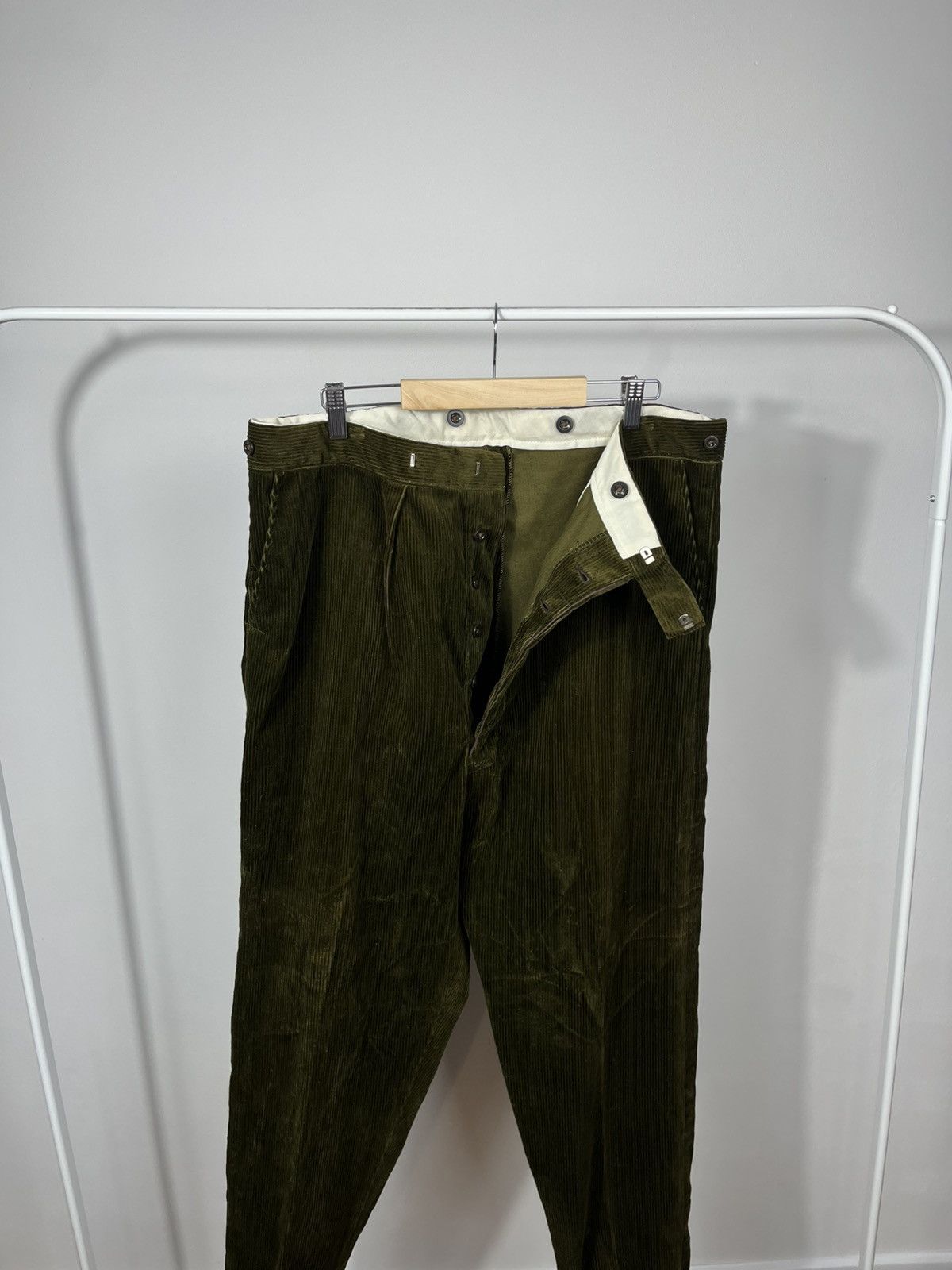 Other Vintage Corduroy Pants Olive Green Low Rise Mens Casual Size US 38 / EU 54 - 10 Thumbnail