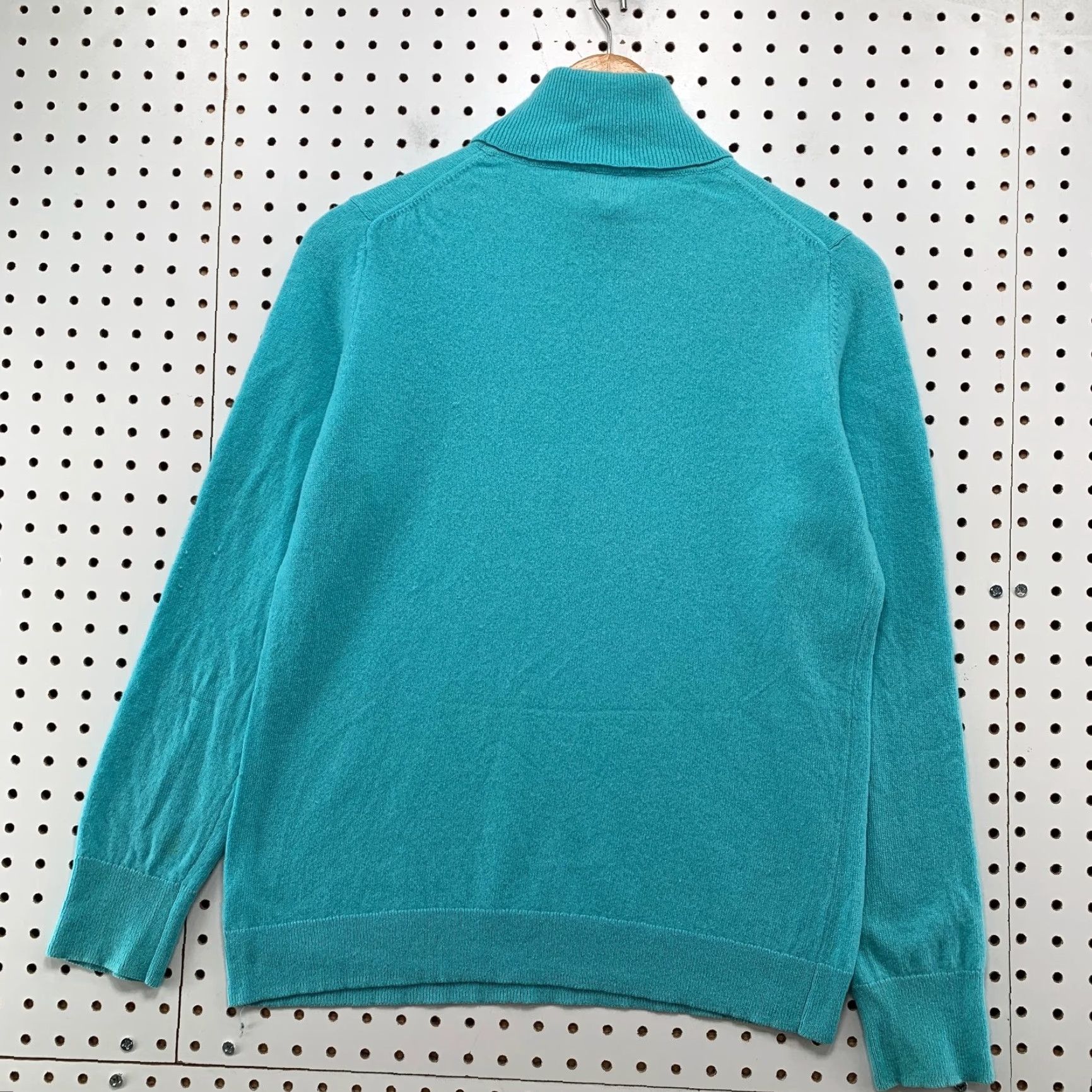 Talbots Talbots 100% Cashmere Turtleneck Sweater Womens Large Teal Lightweight Pullover Casual Size L / US 10 / IT 46 - 2 Thumbnail