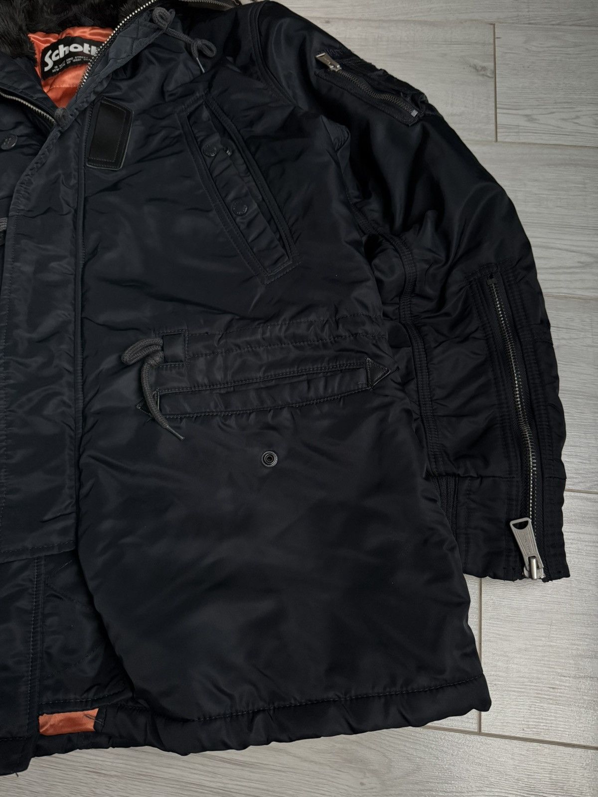 Alpha Industries × Schott Vintage Schott military parka jacket bomber Size US XL / EU 56 / 4 - 2 Thumbnail