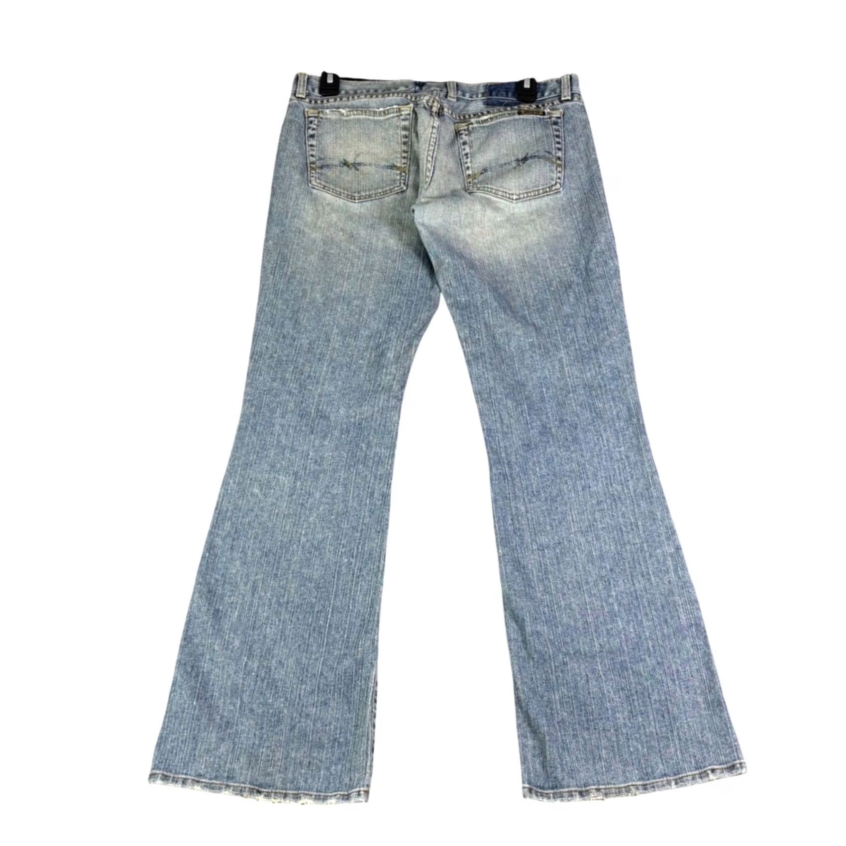 Lucky Brand Lucky Brand Dungarees Dream Jeans - Size 8/29 Blue Distressed Flare USA Size 29" - 2 Thumbnail