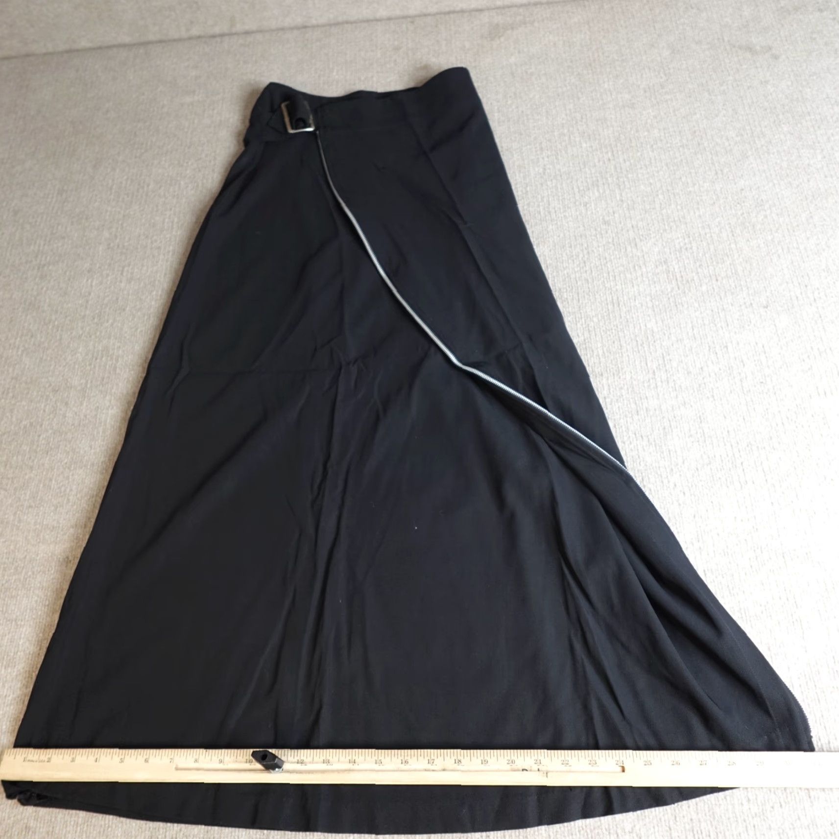 Vintage URU Ayako Shimato Womens Skirt XL Black Wool Made in Japan Dark Academia Size 28" / US 6 / IT 42 - 5 Thumbnail