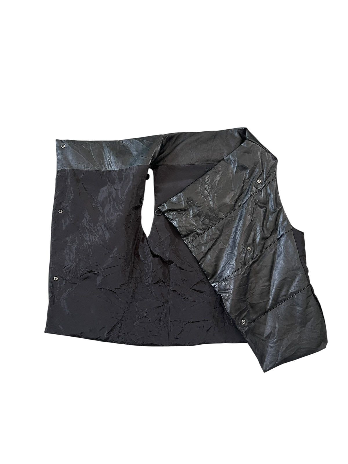 Issey Miyake Ritsuko Shirahama Hybrid Sheepskin Leather Asymmetrical Vest Size US S / EU 44-46 / 1 - 7 Thumbnail
