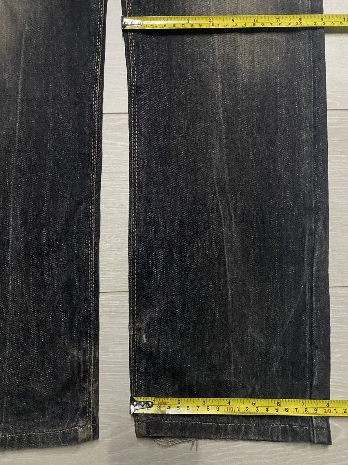 Edwin Edwin exclusive Vintage Black Denim Tears Loose Jeans Size US 33 - 18 Thumbnail
