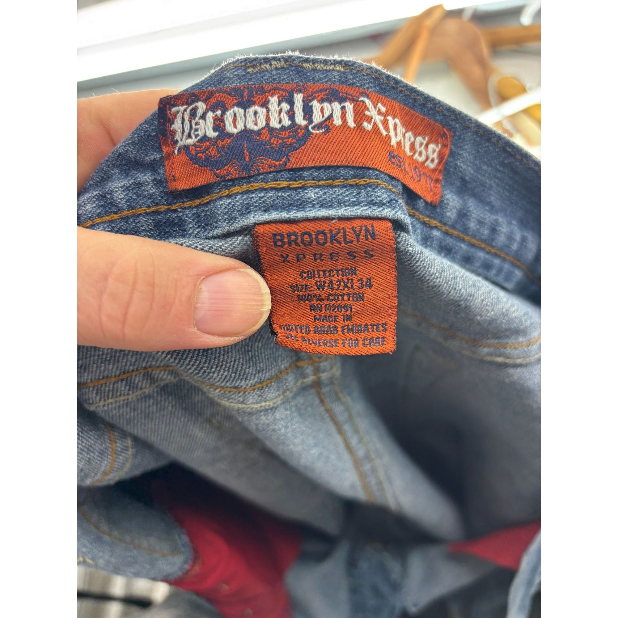 Brooklyn Xpress Vintage Y2K Brooklyn Express Jeans 42x31 Baggy Wide Leg Grun Size US 42 / EU 58 - 6 Thumbnail