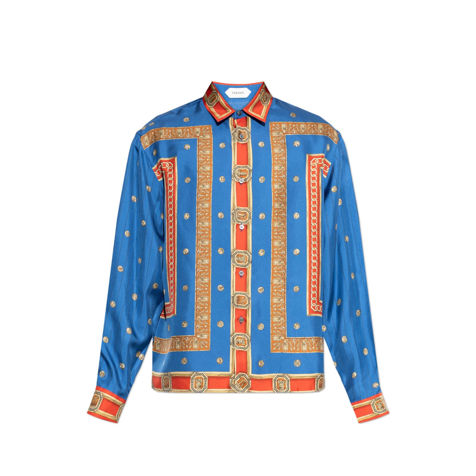 Versace VERSACE Ringmaster Blue Silk Shirt New & Authentic (Men's si Size US M / EU 48-50 / 2 - 1 Preview