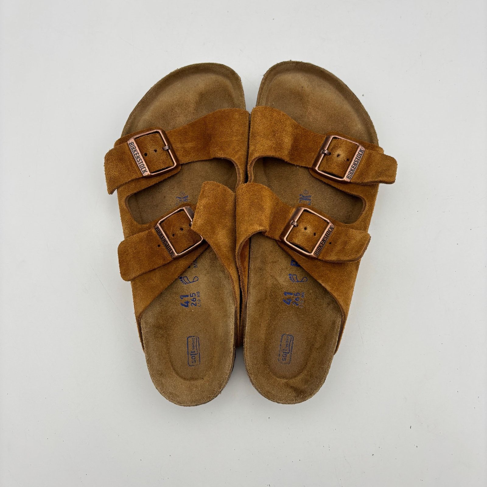 Betula By Birkenstock Size Mens Sz 10 Beige Suede Double Strap Sandals Birkenstock | Taupe Beige Suede Leather Arizona Sandals  main image 2