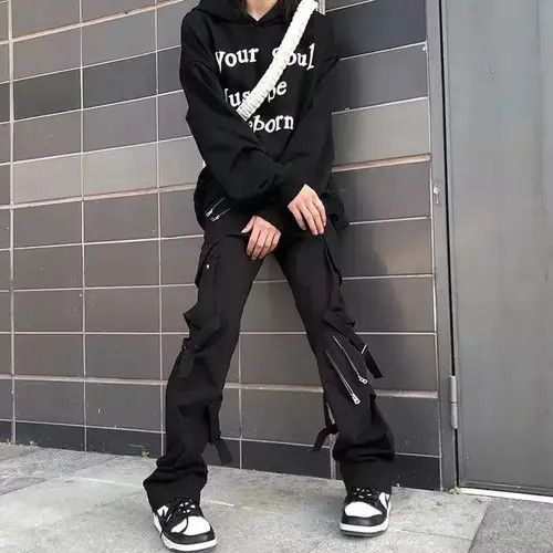 Japanese Brand × Vintage Streetwear cargo pants black Size US 30 / EU 46 - 2 Thumbnail