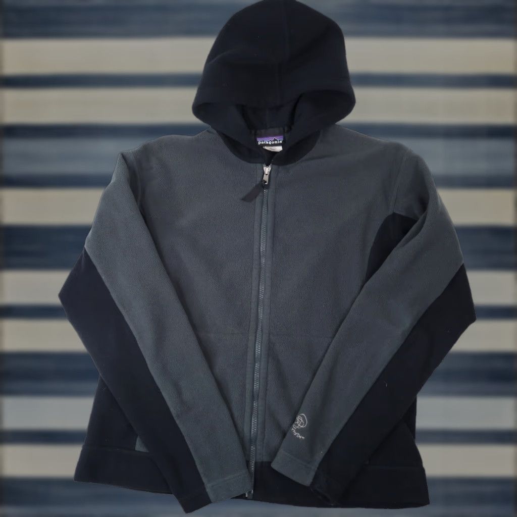 Patagonia VINTAGE Patagonia Rhythm Fleece Hoodie Womens Large Gray Hooded Full Zip Size L / US 10 / IT 46 - 1 Thumbnail