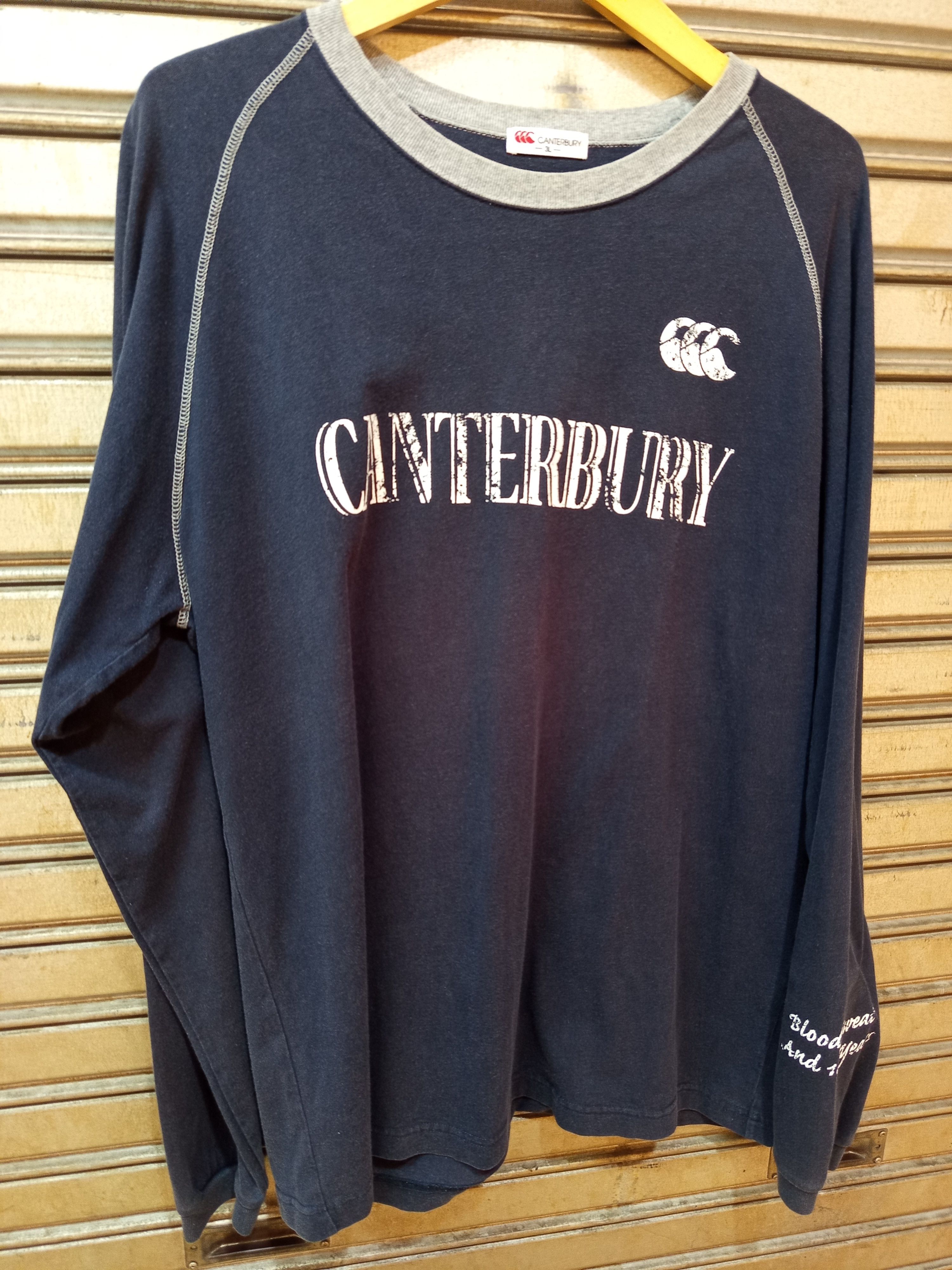 Canterbury of New Zealand Canterbury Raglan Long Sleeve Tee Big Logo Spellout Size US XL / EU 56 / 4 - 4 Thumbnail