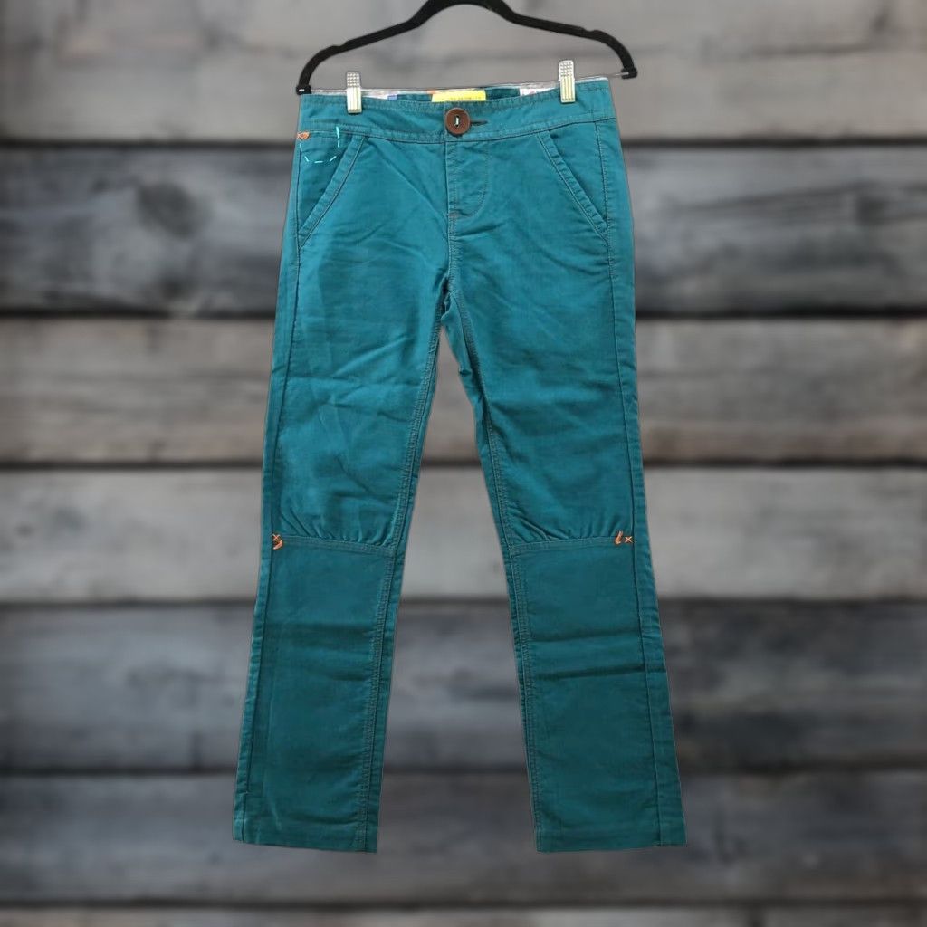 Vintage VINTAGE Tim Camino Slim Chino Pants Womens 28 Teal Cotton Mid Rise Retro Size 28" / US 6 / IT 42 - 1 Thumbnail