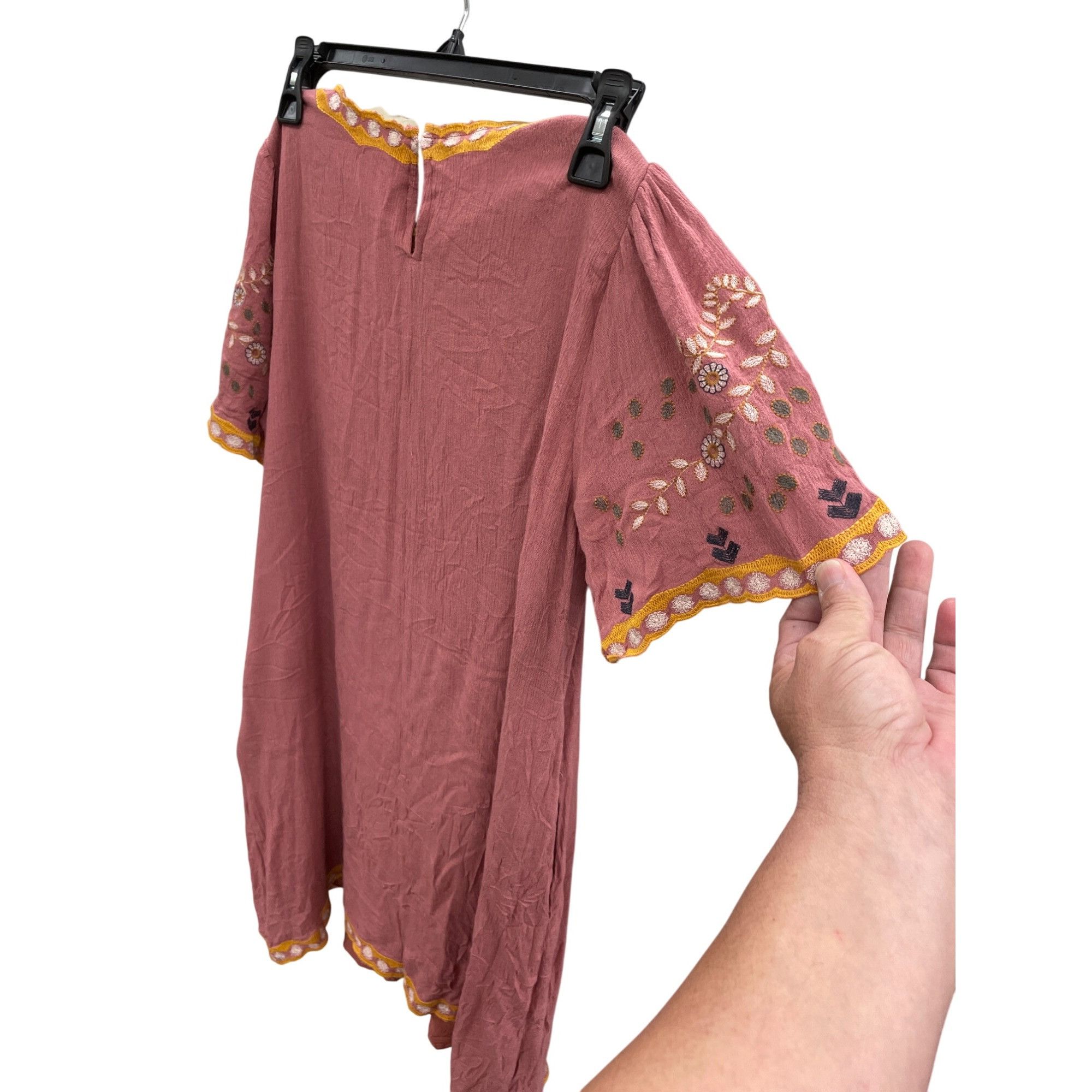Other Mello Day womans coral Embroidered Rayon Bohemian Dress Size Size M / US 6-8 / IT 42-44 - 12 Thumbnail