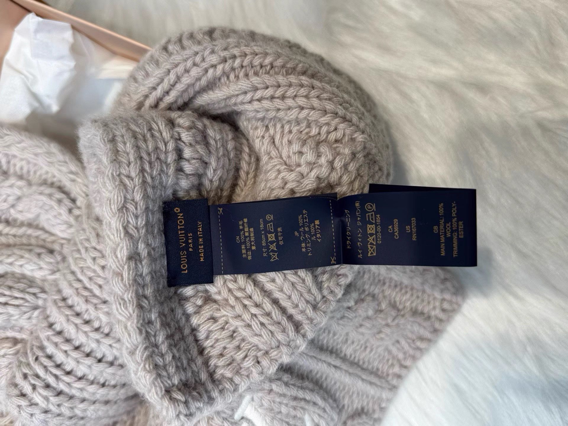 Louis Vuitton LV Only LV Mini Cable Scarf K36 Size ONE SIZE - 4 Thumbnail