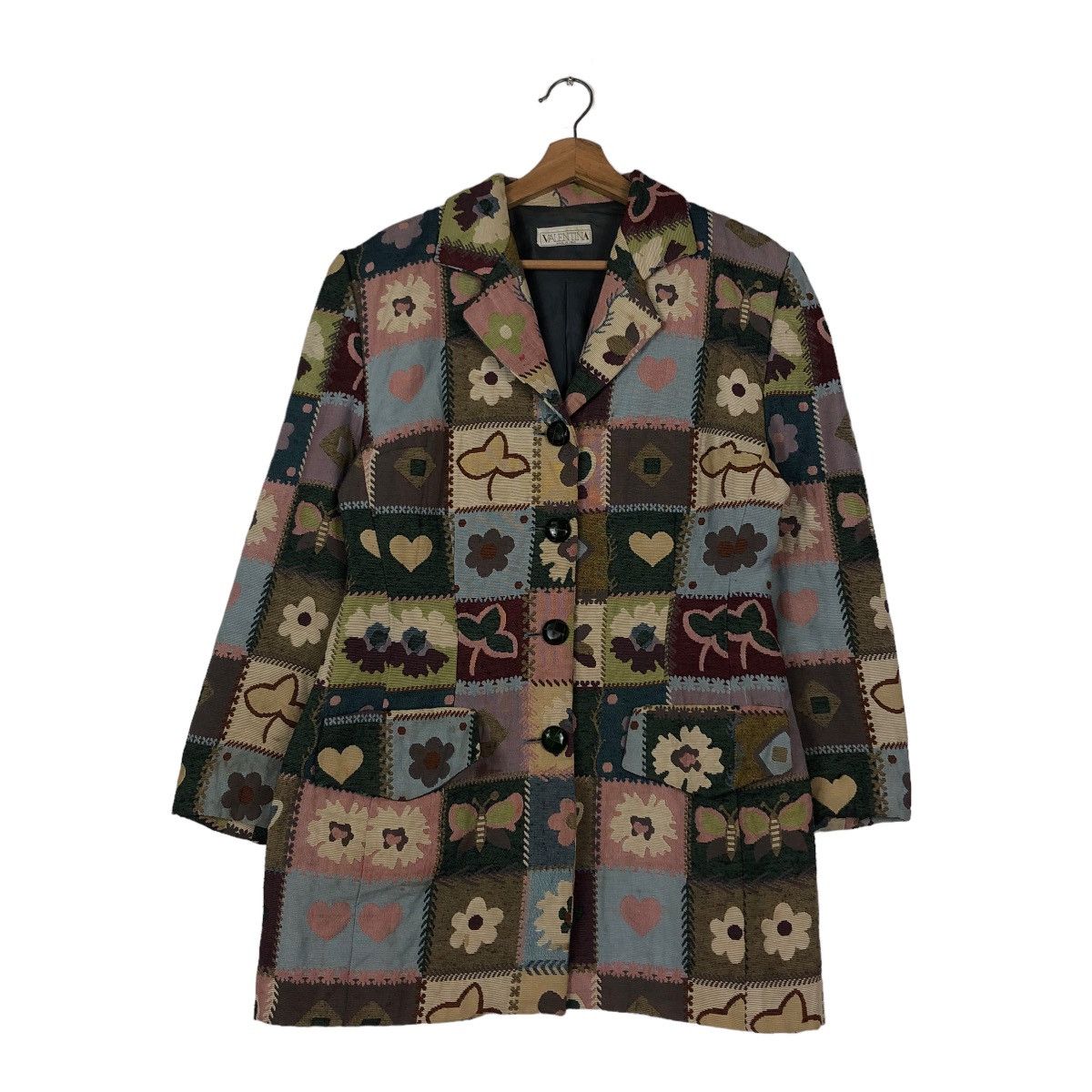 Designer 📌VINTAGE PATCHWORK DESIGN ART VALENTINA ITALY Size US S / EU 44-46 / 1 - 1 Thumbnail