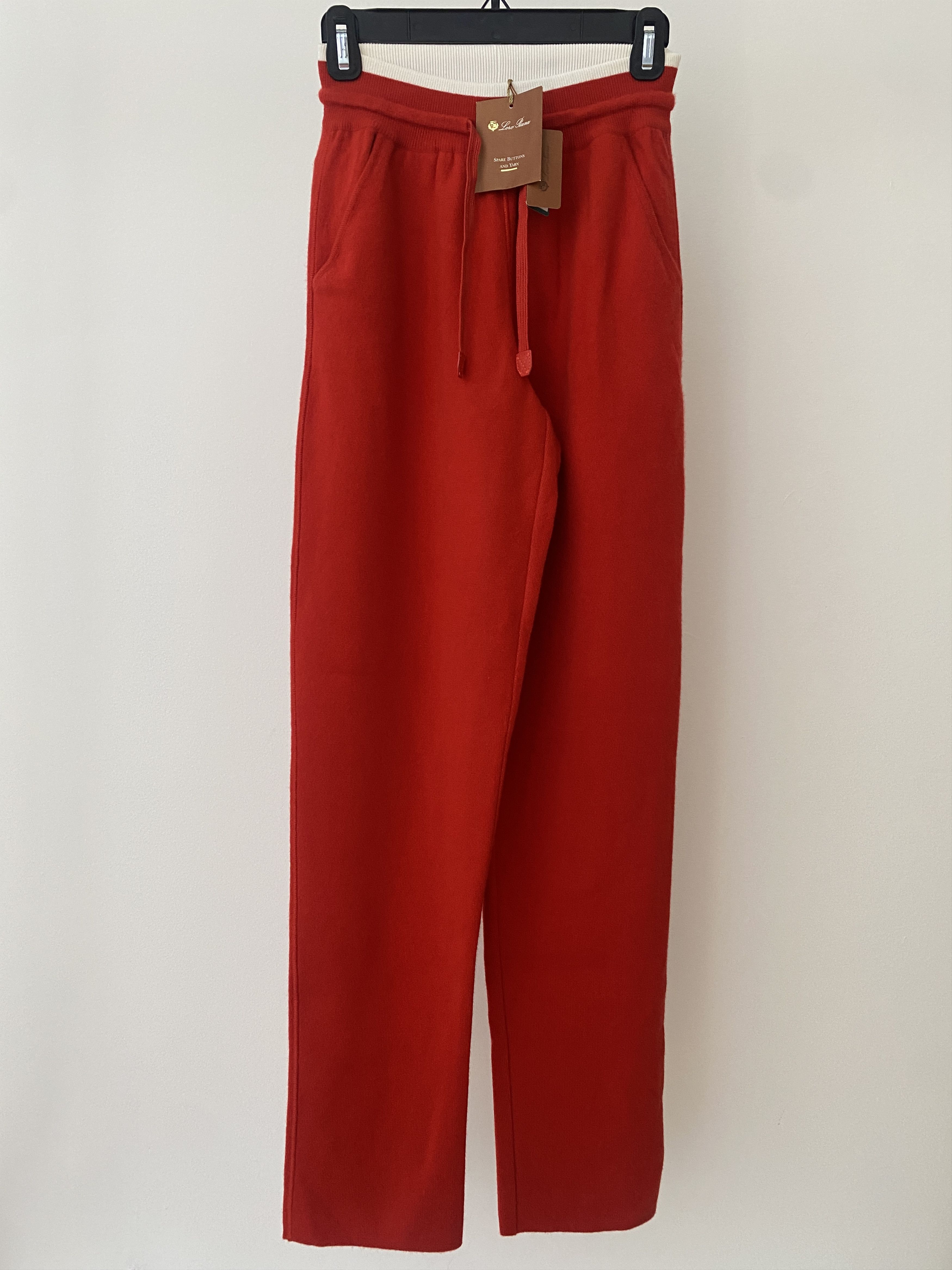 image of Loro Piana Cashmere Lounge Pants in Red, Women's (Size 26)