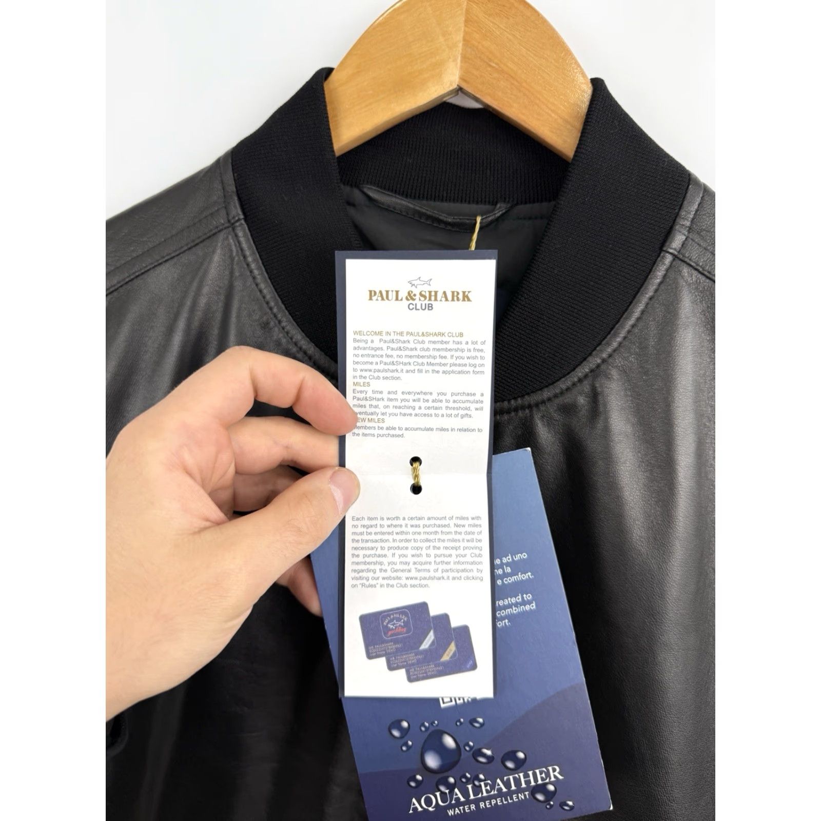 Paul & Shark VINTAGE Paul & Shark Aqua Leather Jacket Water Repellent Leather Jacket Mens M Black Size US M / EU 48-50 / 2 - 6 Thumbnail