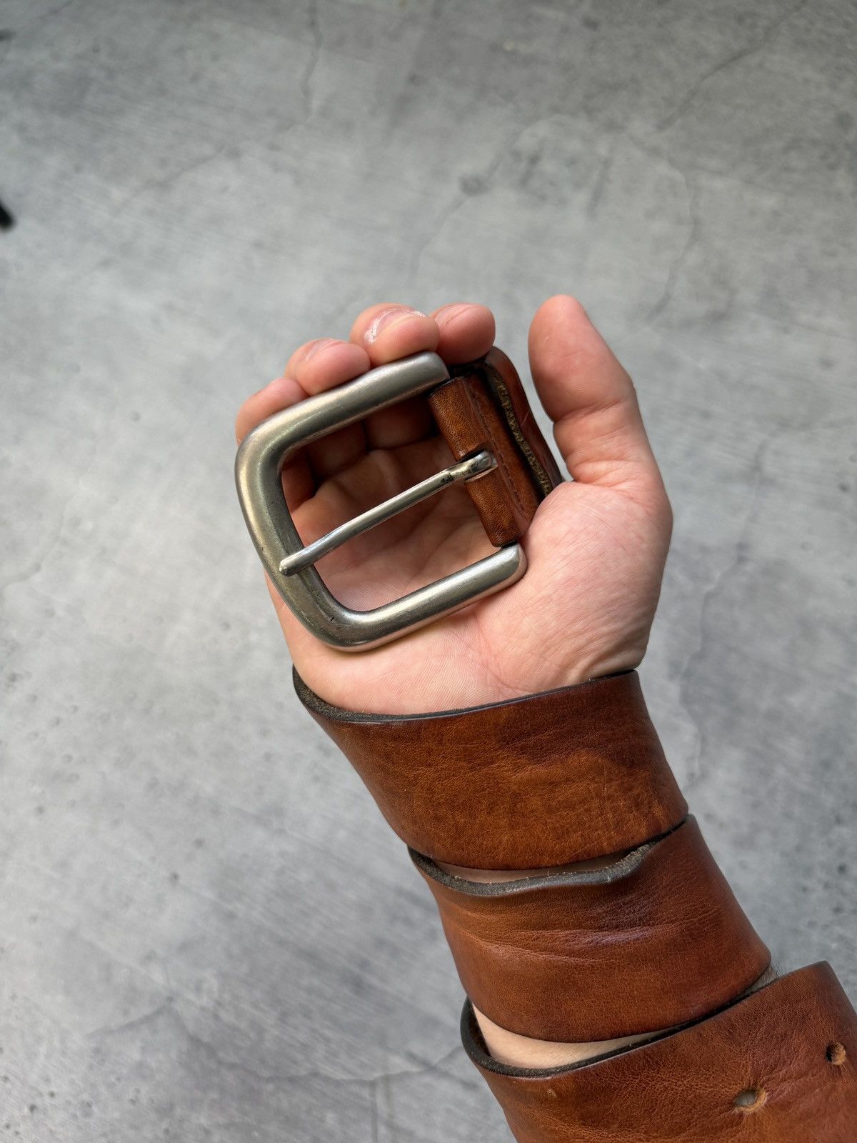 Japanese Brand 00’s NUMBER NINE STYLE DRAGON LEATHER RARE Y2K BELT VINTAGE Size ONE SIZE - 2 Thumbnail
