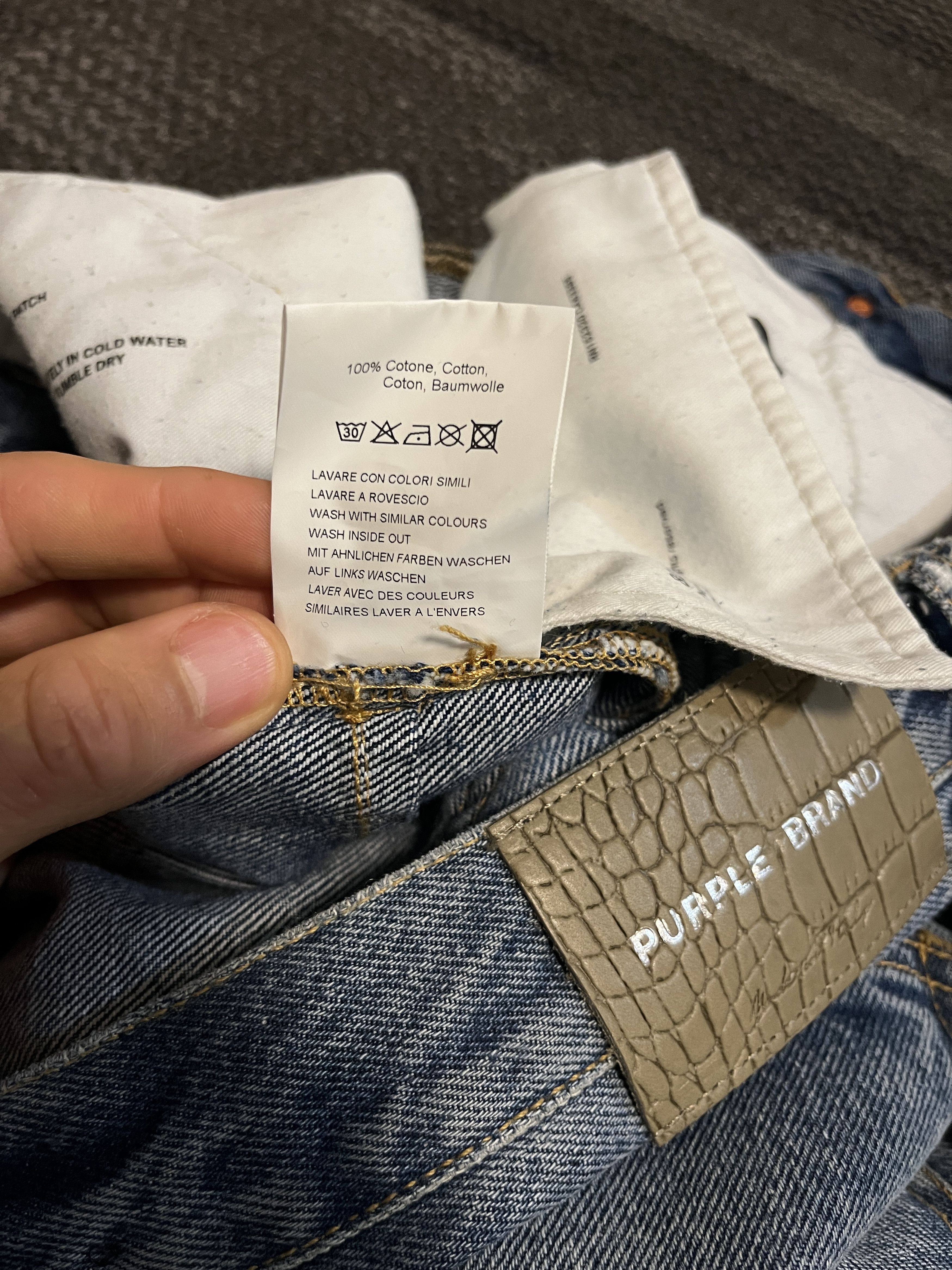 Purple × Purple Brand Italian Made Limited Edition Classic Blue Washed Denim Size US 32 / EU 48 - 13 Thumbnail
