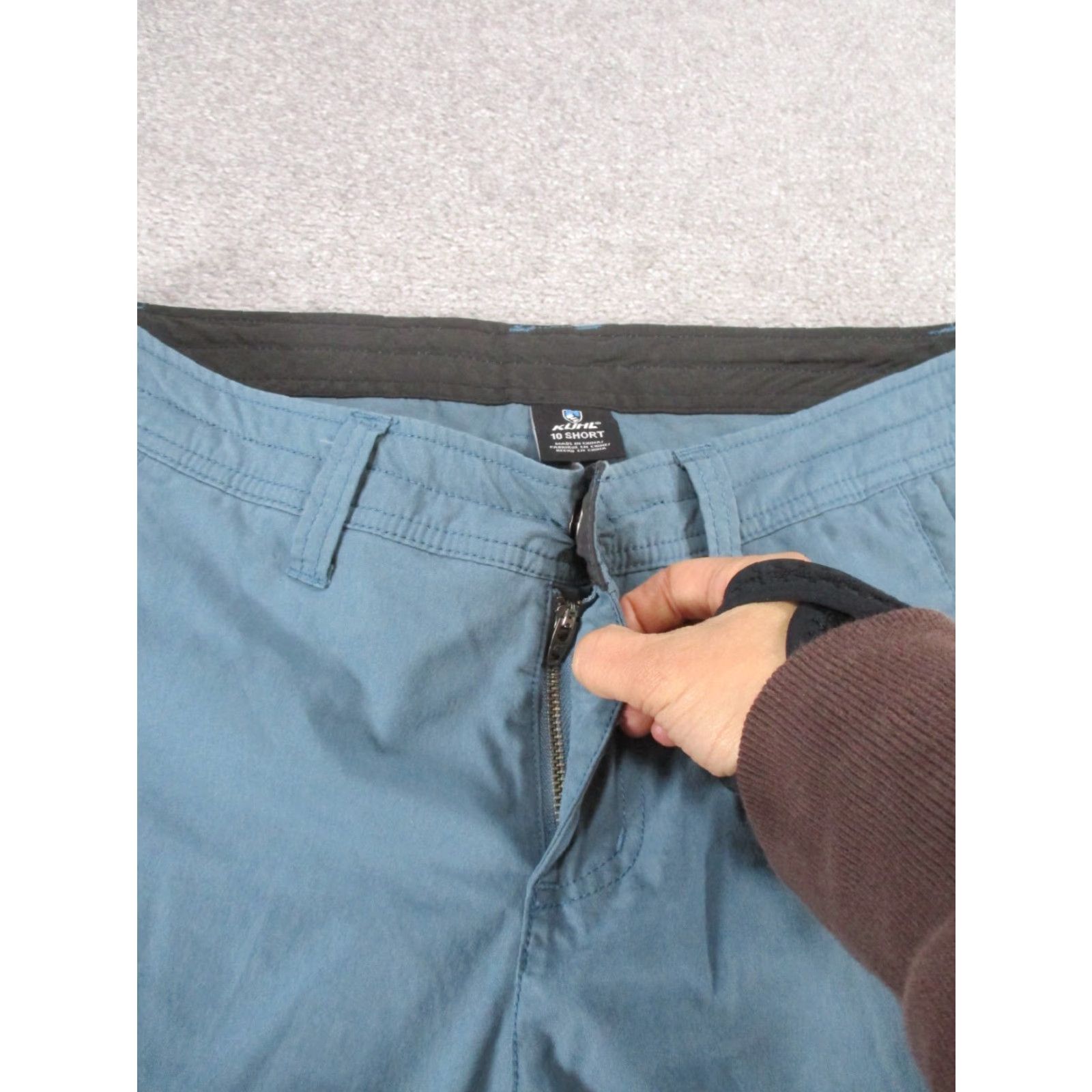 Vintage VINTAGE Kuhl Women's Pants Size 10 Petite Chino Cotton Nylon Spandex Blue Straight 90s Girls Size 32" / US 10 / IT 46 - 4 Thumbnail