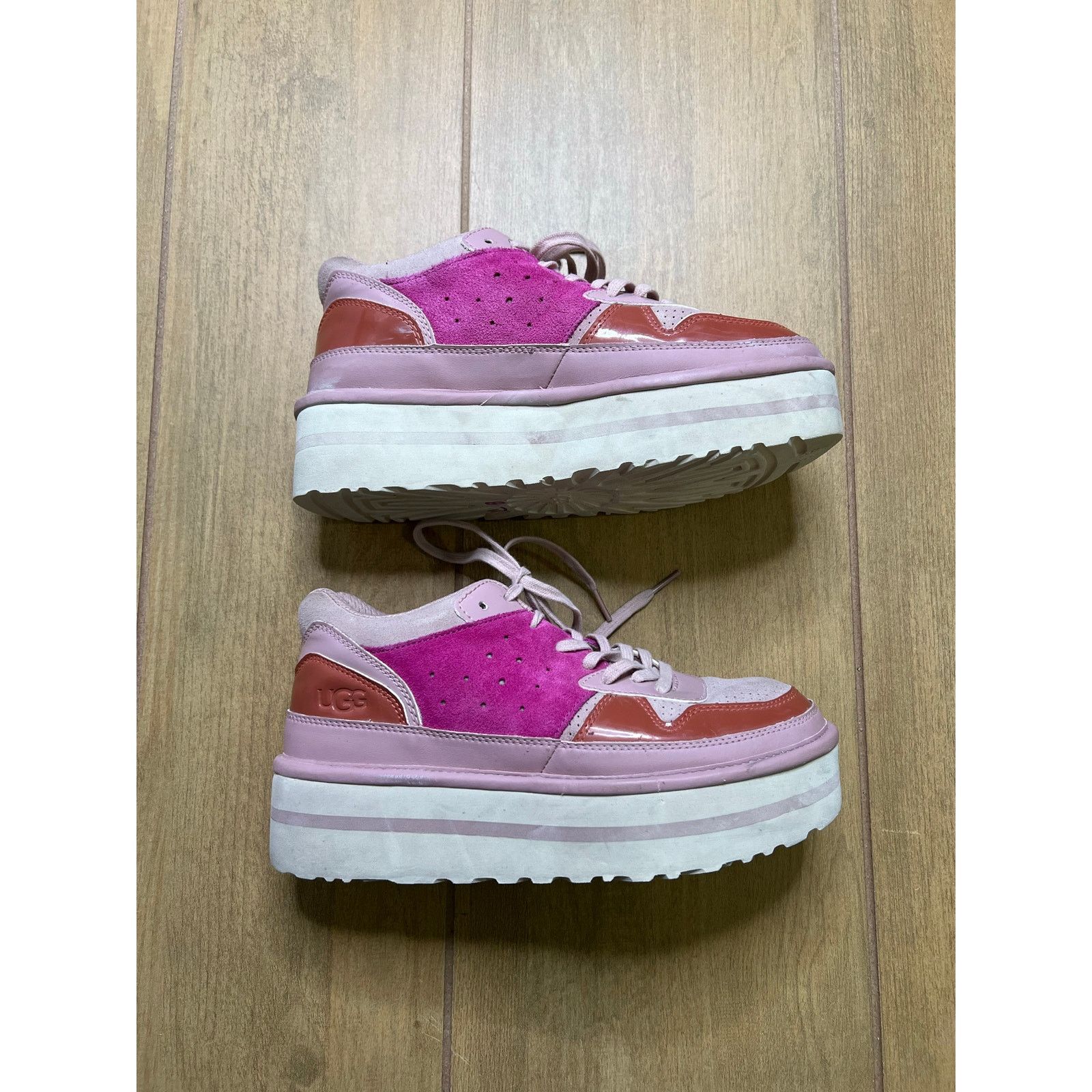 Ugg UGG Platform Sneakers Pink Suede Leather Chunky Womens Sz 9 Size US 9 / IT 39 - 2 Thumbnail