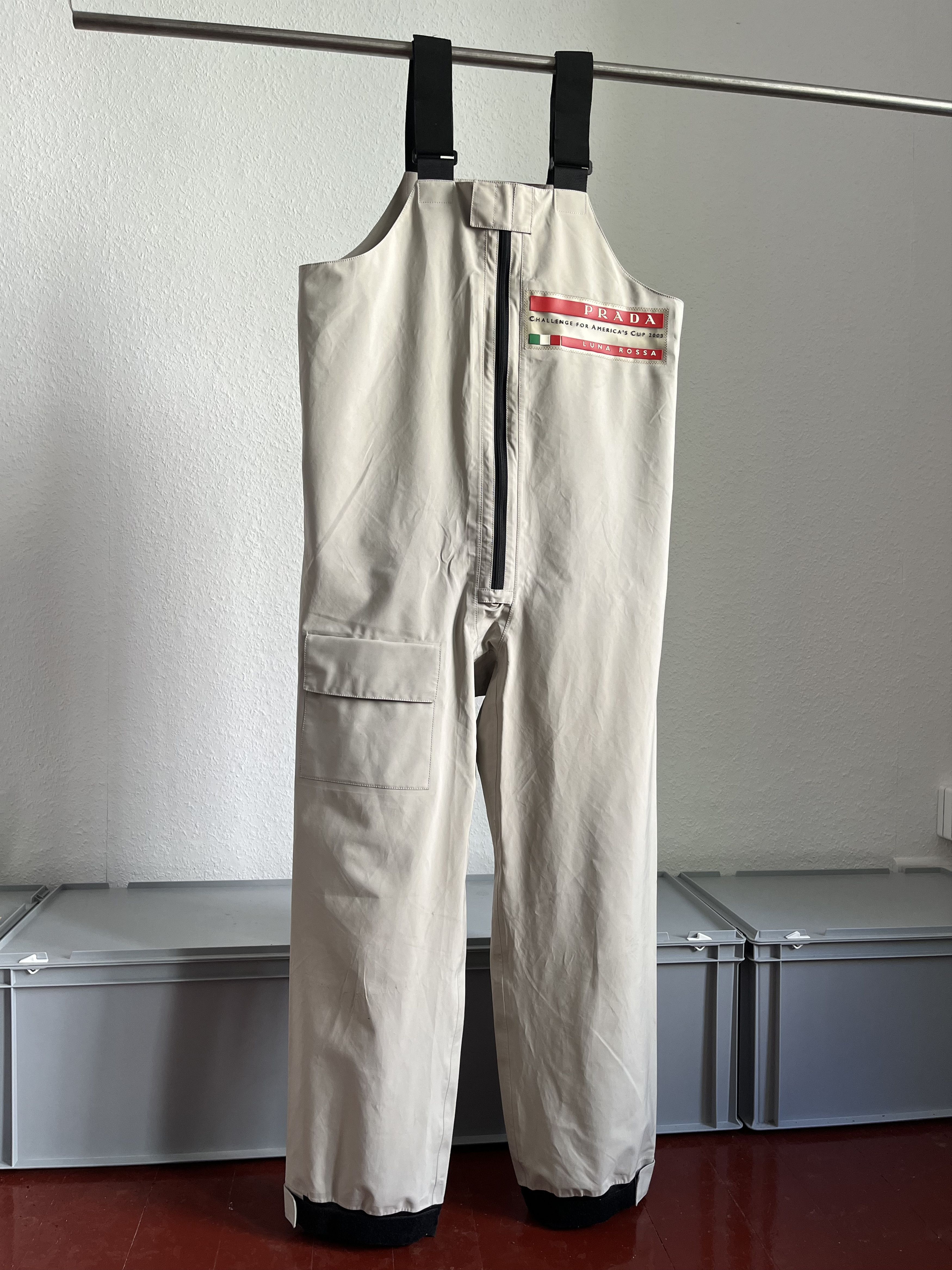 PRADA LUNA ROSSA オーバーオール グレー Prada Luna Rossa Pants | Grailed
