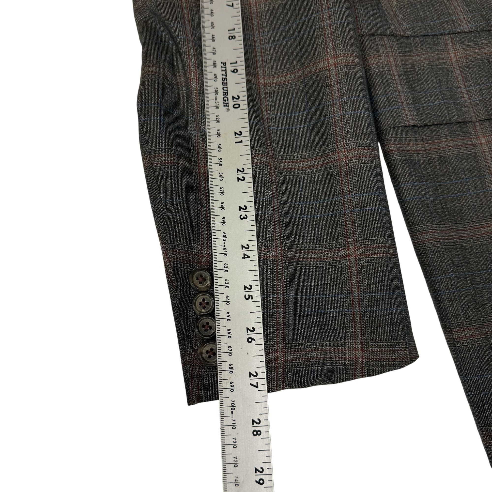 Hart Schaffner Marx Vtg Hart Schaffner & Marx Silver Trumpeter Mod Sport Coat Size 42L - 9 Thumbnail