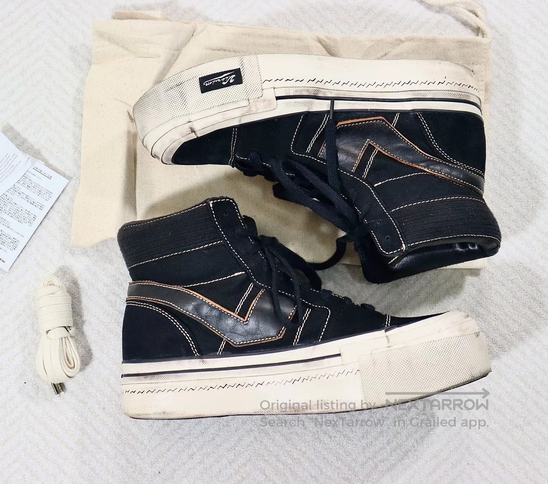 Visvim visvim zephyr hi black platform sneakers. Size US 10 / EU 43 - 8 Thumbnail