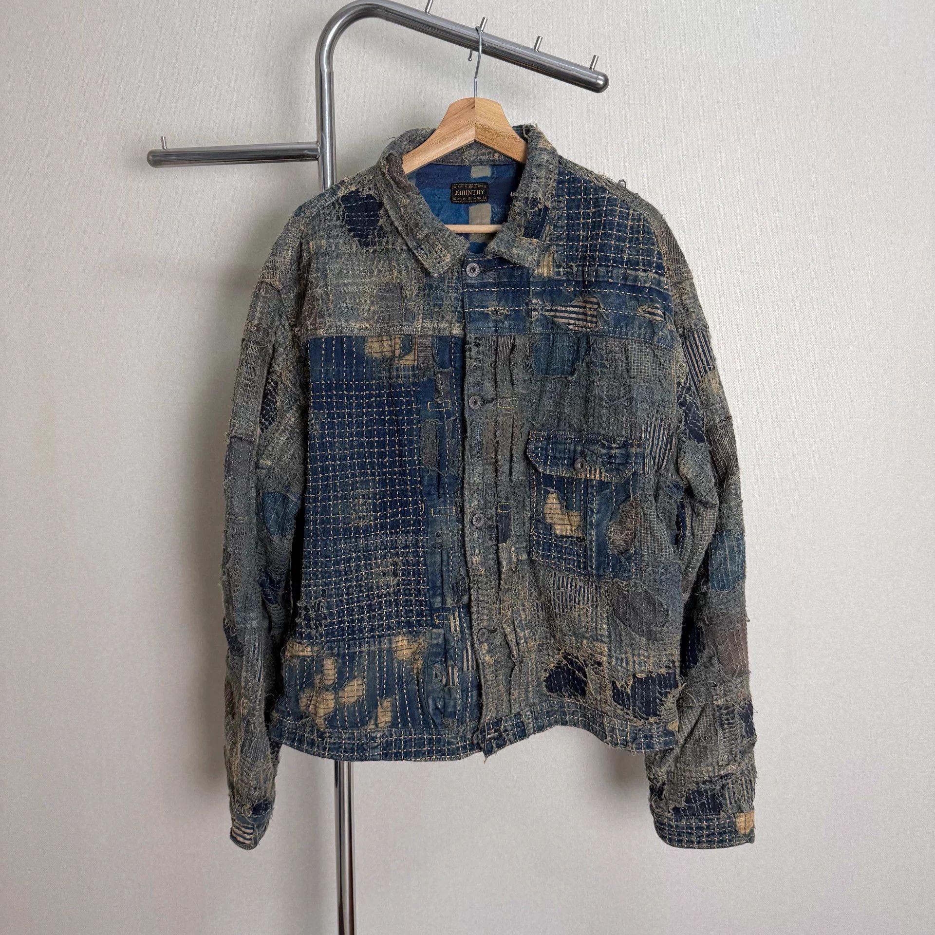 Kapital Kapital Boro Distressed Denim Jacket 5 (Worn once, new) Size US XXL / EU 58 / 5 - 1 Thumbnail