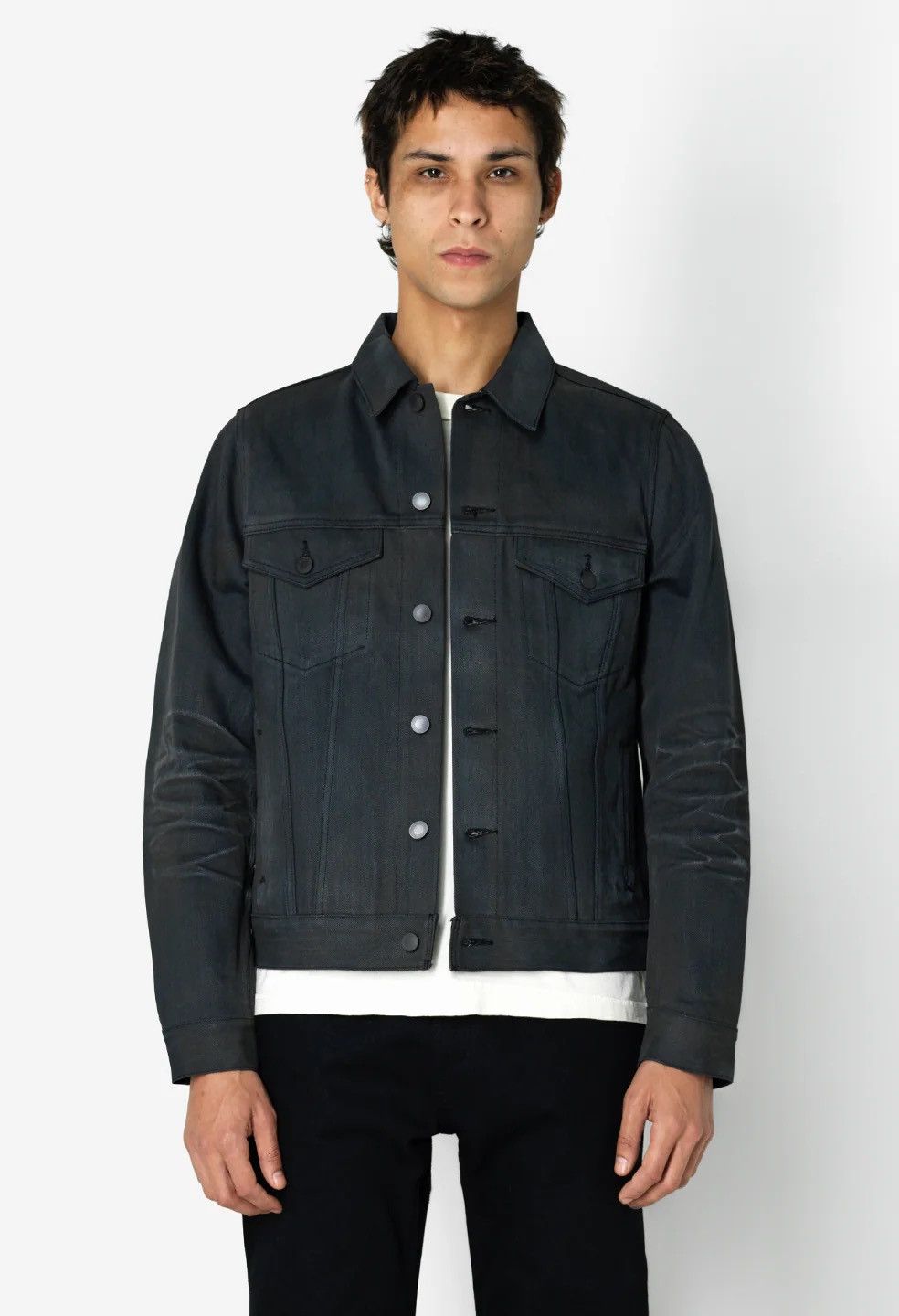 John Elliott Thumper Type III Selvedge Charcoal & Indigo Dry Process Size US XS / EU 42 / 0 - 2 Thumbnail