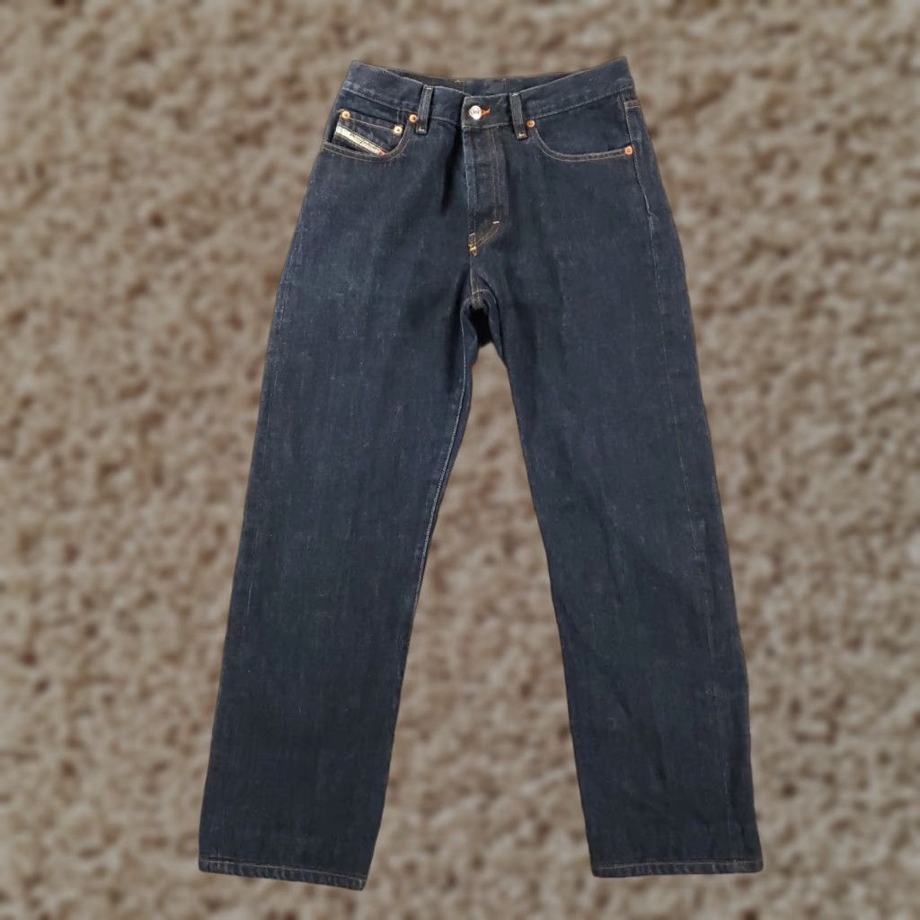 Diesel Diesel Jeans Mens 33 Dark Blue Wash Button Fly Denim 5-Pocket City Italy Straight Regular Size US 33 - 1 Thumbnail
