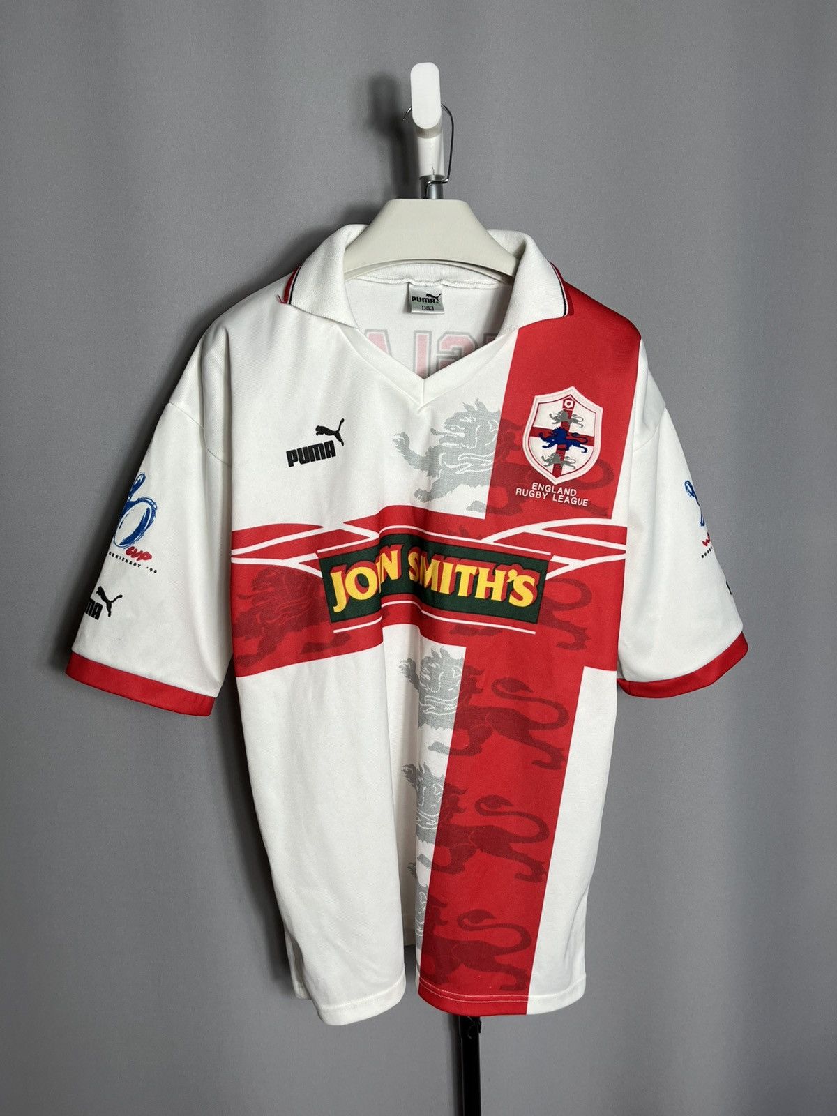 Puma ENGLAND 1995/1996 RUGBY LEAGUE WORLD CUP SHIRT JERSEY PUMA Size US XL / EU 56 / 4 - 1 Thumbnail