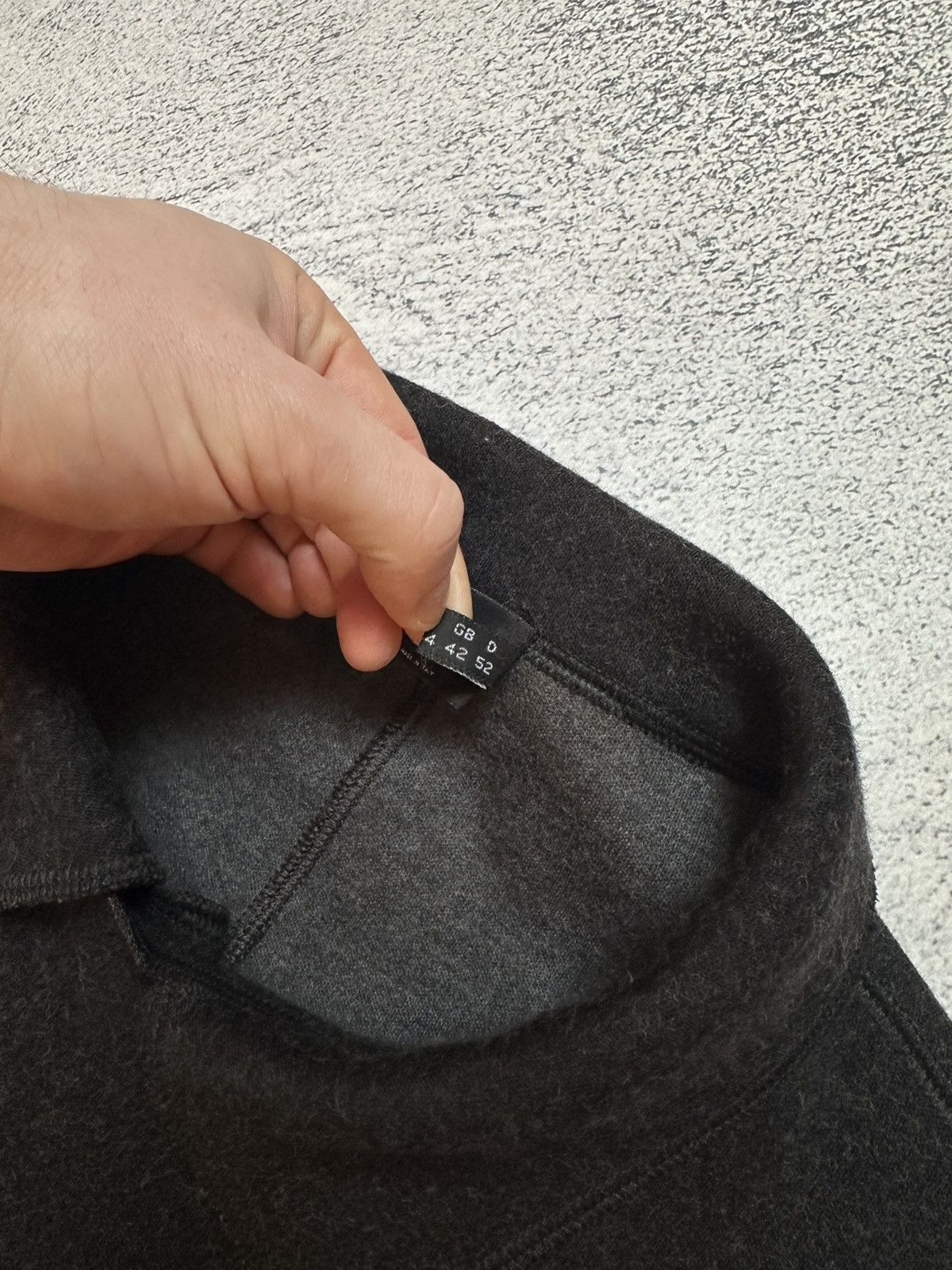 Comme des Garcons Giorgio Armani Unstructured Wool Jacket Asymmetric Military Size 42R - 10 Thumbnail