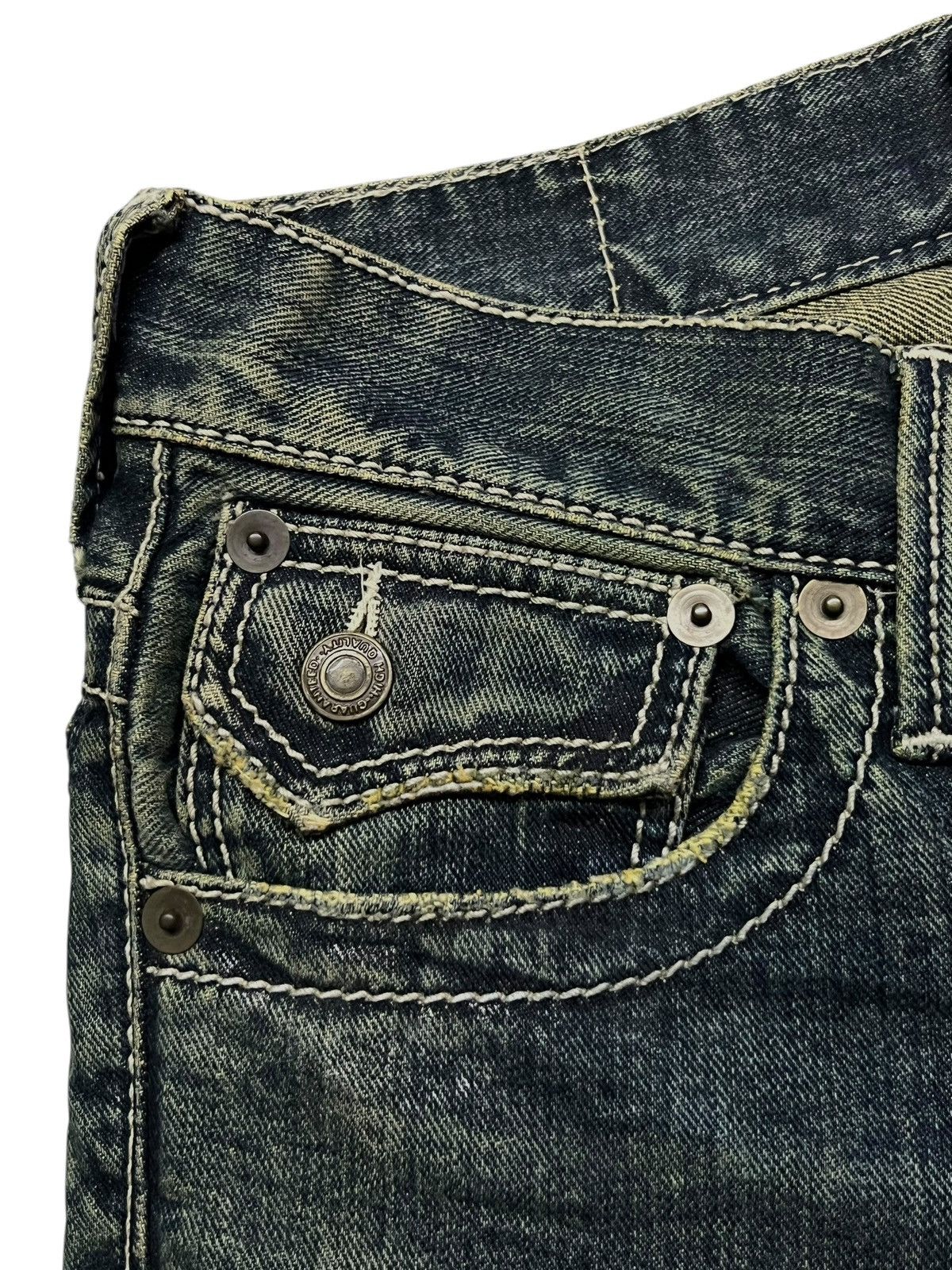 JACKROSE Flared Vintage 00s Jackrose Japan - Faded Mud Wash Jeans Size US 31 - 8 Thumbnail