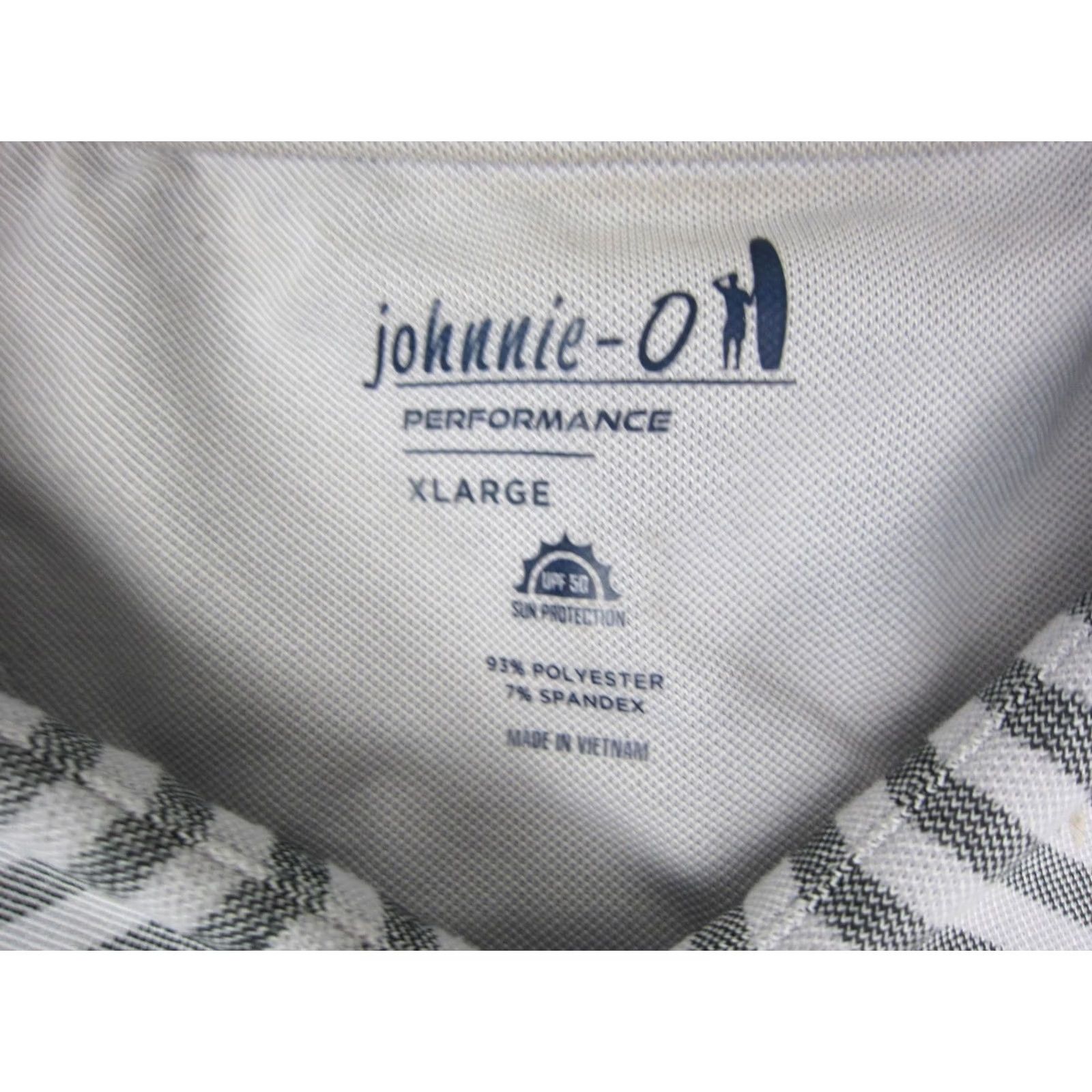 johnnie-O Johnnie-O Polo Shirt Mens XL Blue Striped Golf Performance Short Sleeve Jersey Polo Shirt Size US XL / EU 56 / 4 - 3 Thumbnail