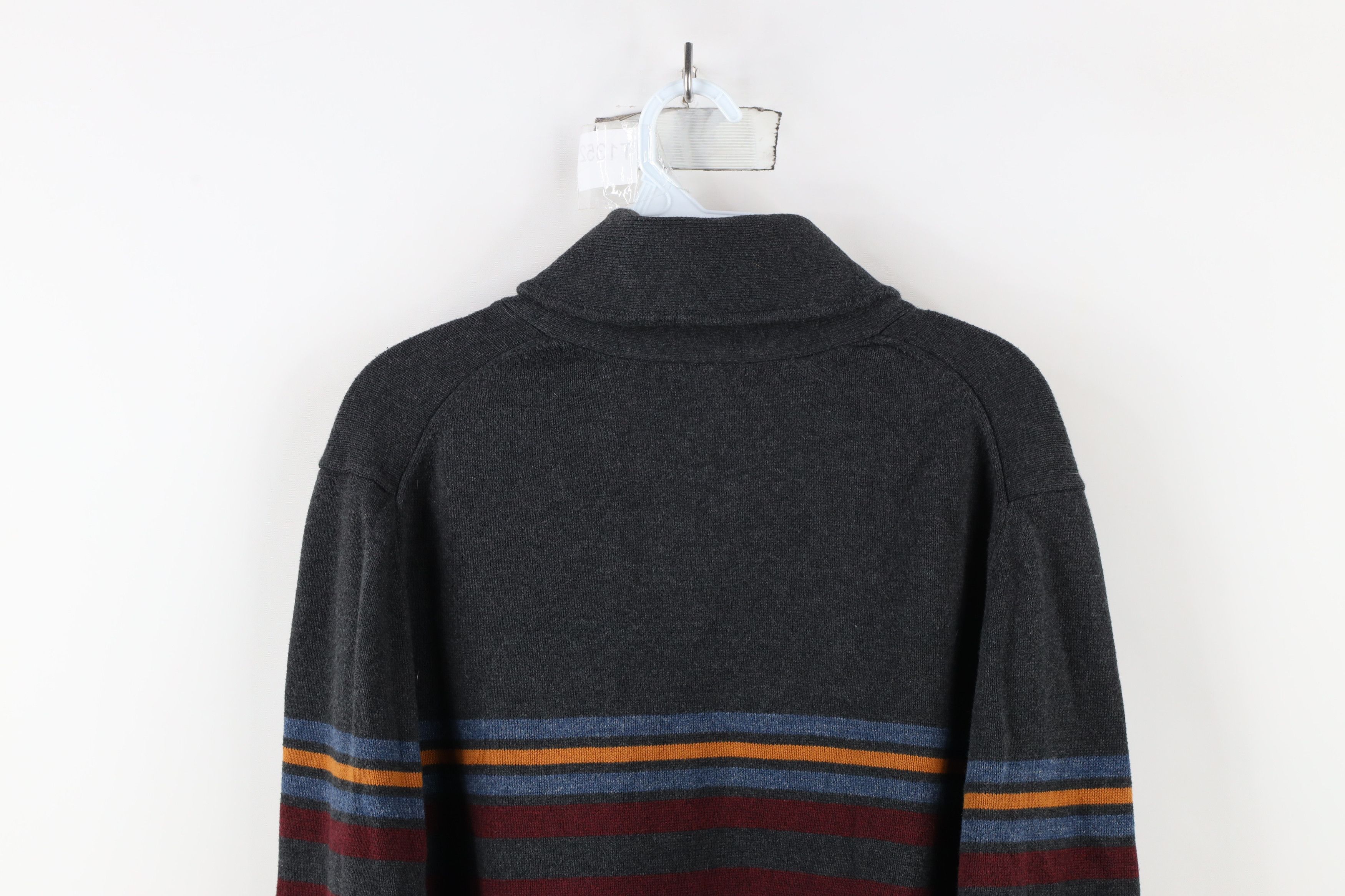 Gap × Vintage Vintage Y2K Gap Rainbow Striped Shawl Collar Knit Sweater Size US M / EU 48-50 / 2 - 10 Thumbnail