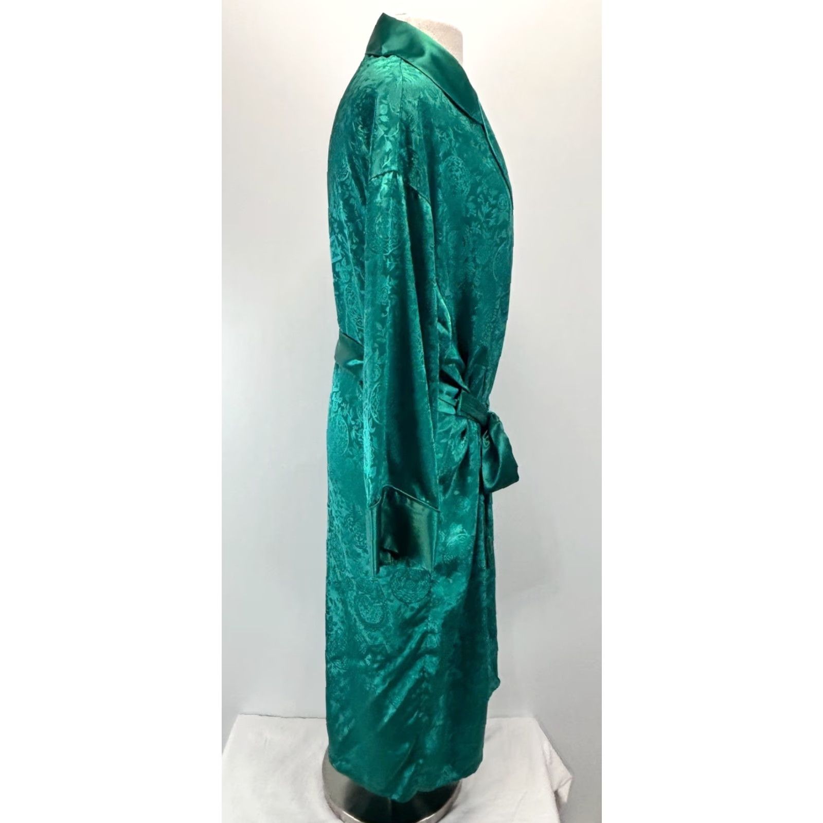 Victoria's Secret VINTAGE Victorias Secret Pajama Robe Set Women’s Sz Small Green 90s Gold Label Size ONE SIZE - 5 Thumbnail