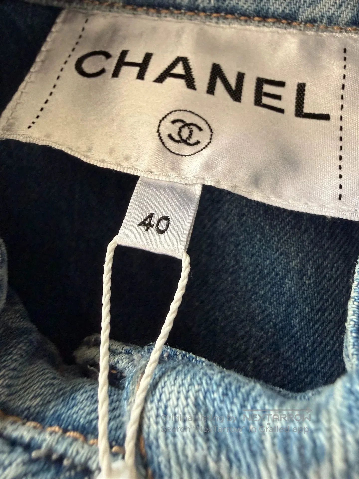Chanel Chanel Blue Camellia Denim Jacket. Size US L / EU 52-54 / 3 - 5 Thumbnail