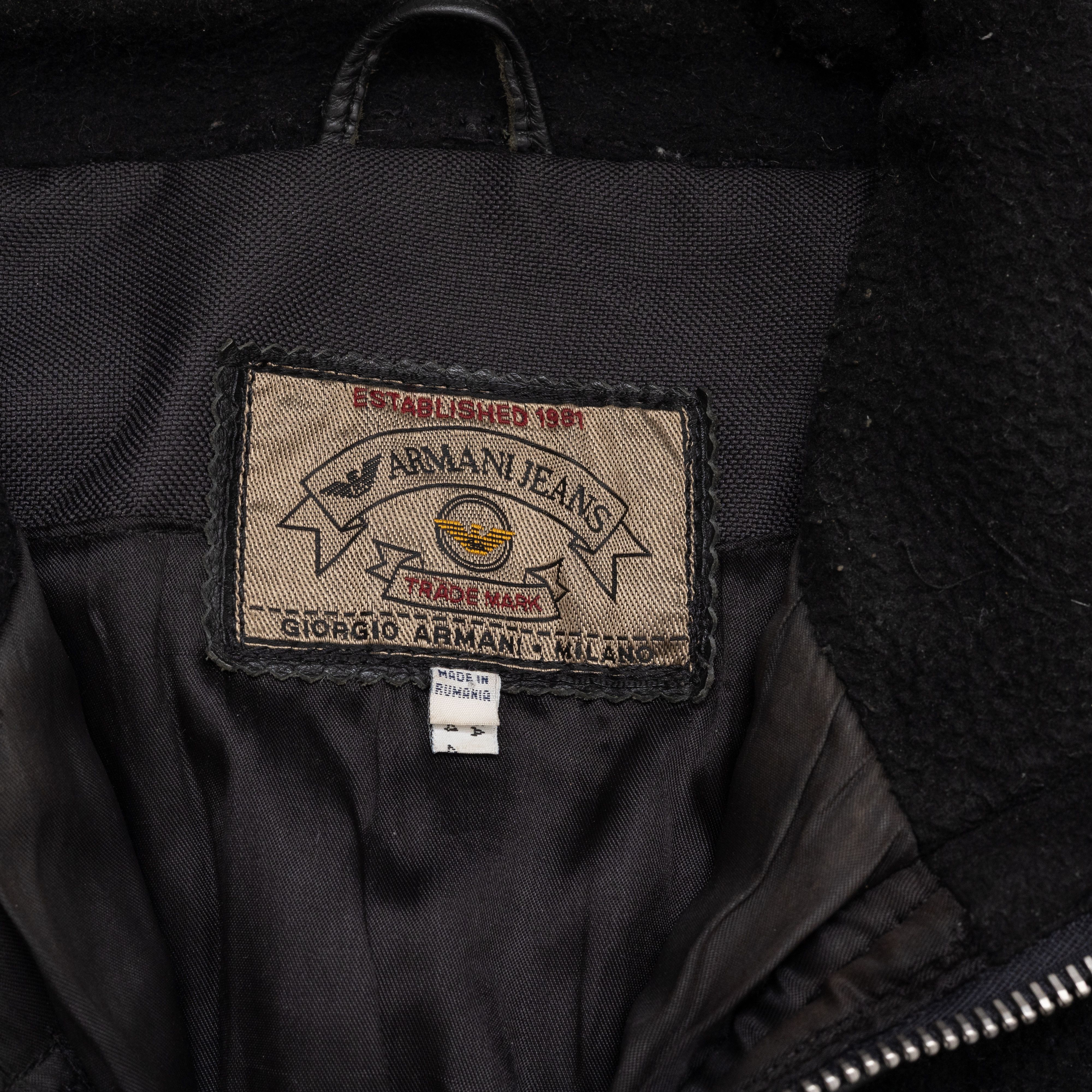 Giorgio Armani *No Tariff* ARMANI JEANS Rare Vintage 90s Leather Parka Size US L / EU 52-54 / 3 - 10 Thumbnail