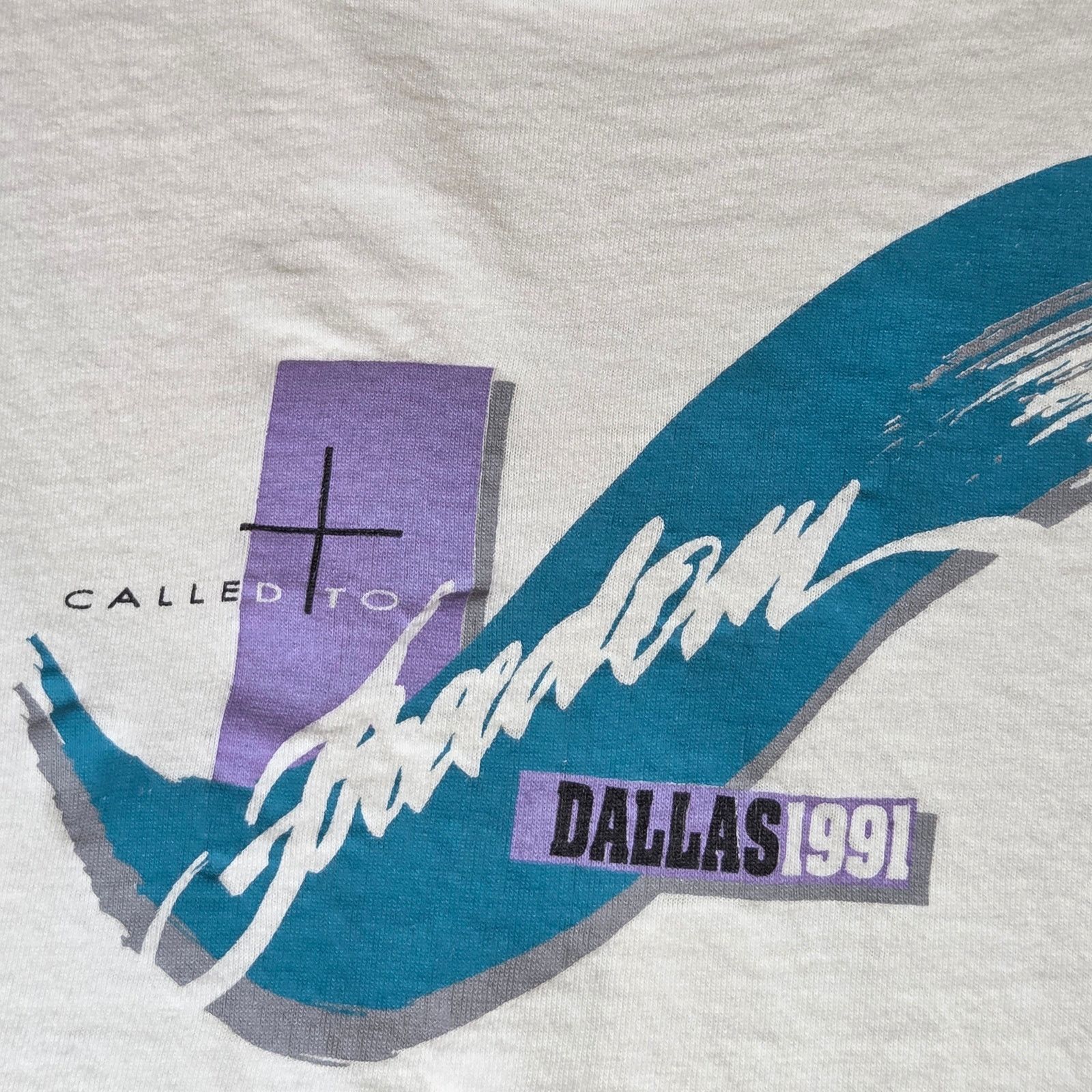 Fruit Of The Loom called to freedom Dallas 1991 tee xl usa vintage Size US XL / EU 56 / 4 - 5 Thumbnail
