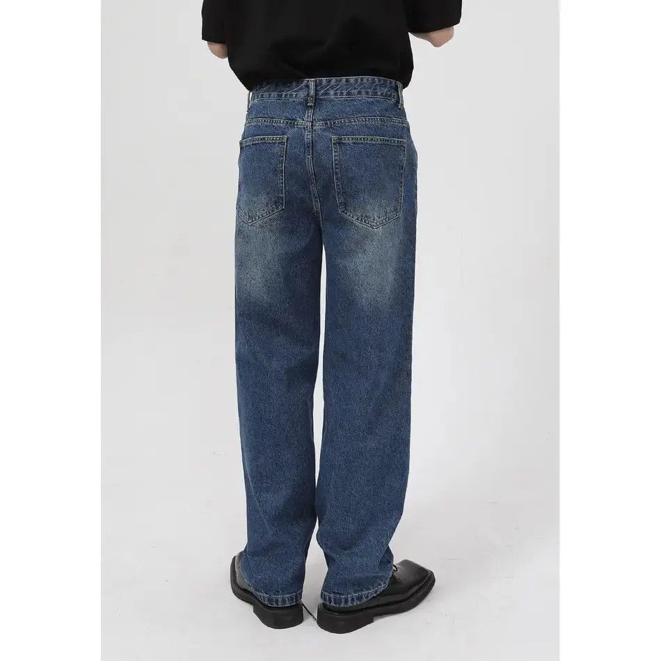 Japanese Brand Retro loose straight leg high street zipper jeans Size US 32 / EU 48 - 4 Thumbnail