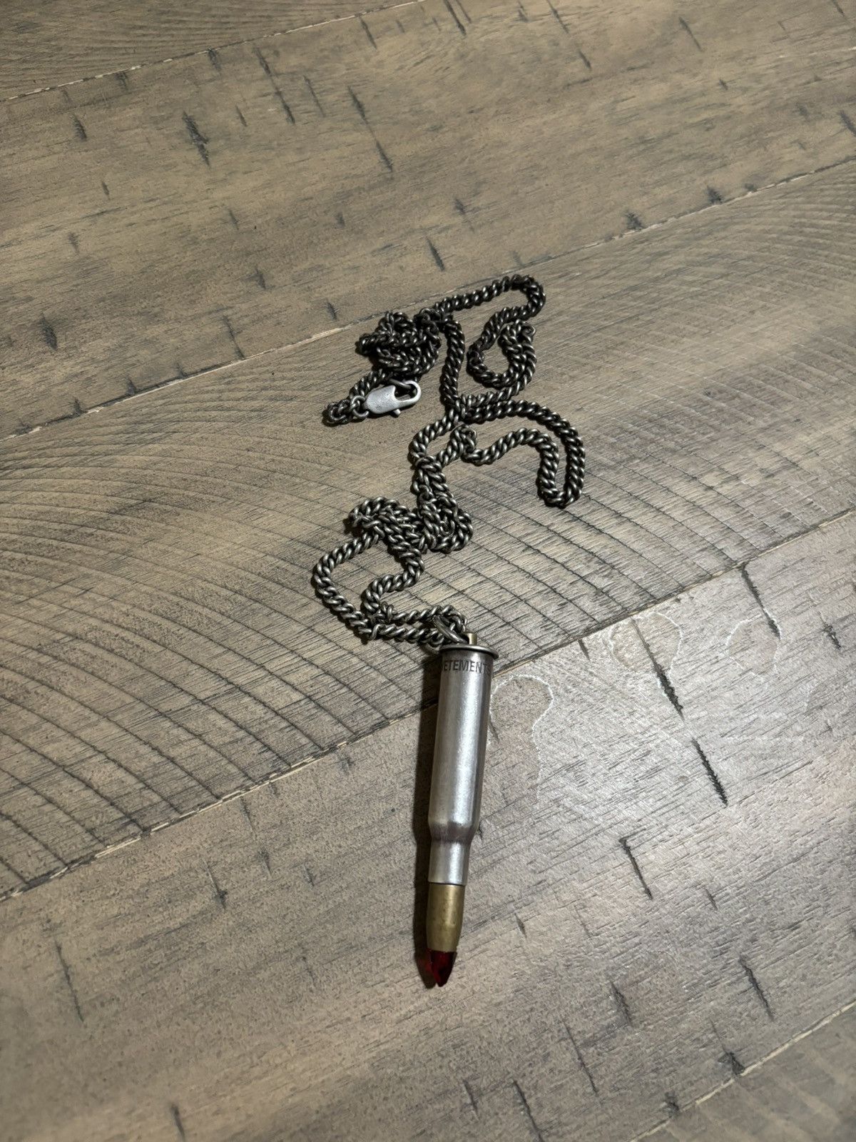 image of Vetements Silver Bullet Bottle Opener Necklace, Men's