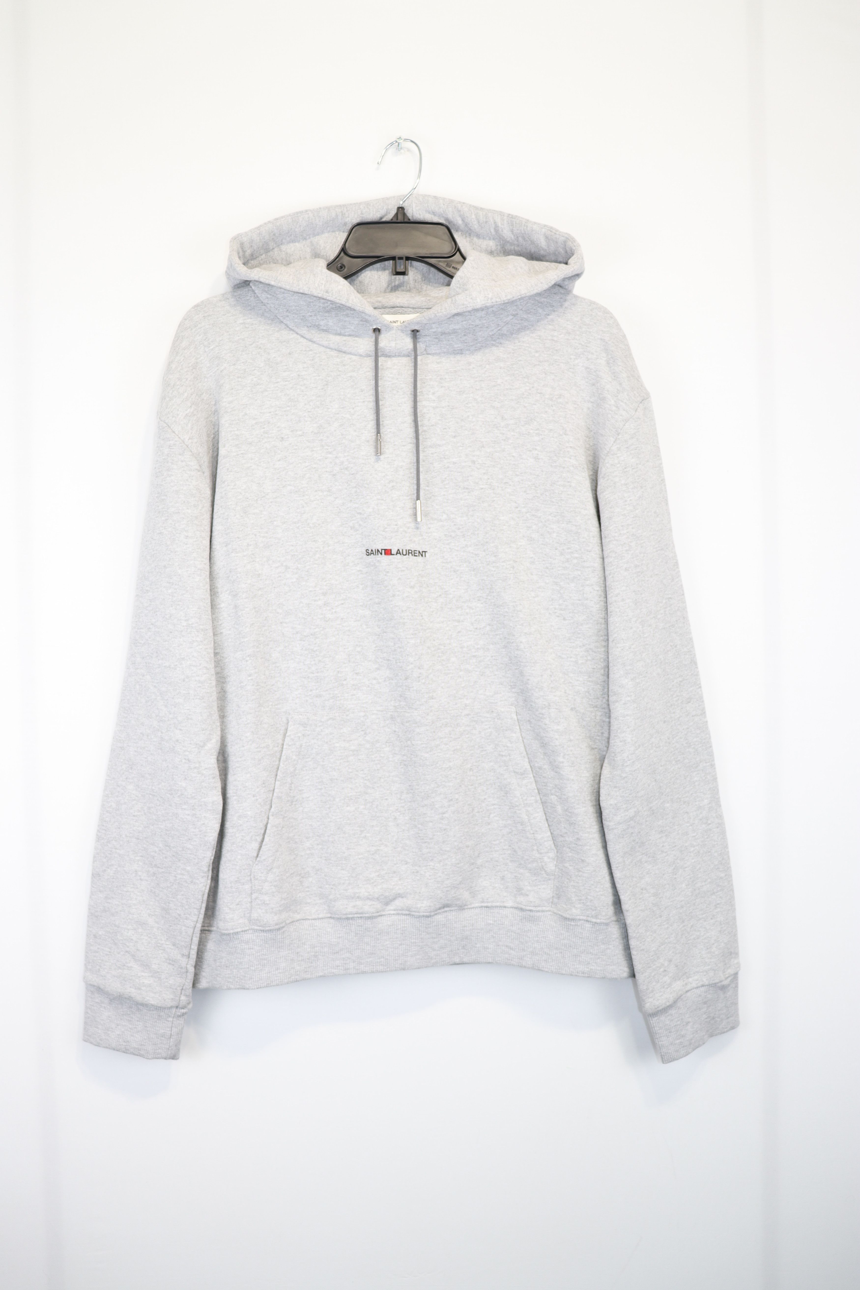 Saint Laurent Paris o1rshd1 Cotton Hoodie in Grey Size US L / EU 52-54 / 3 - 1 Thumbnail