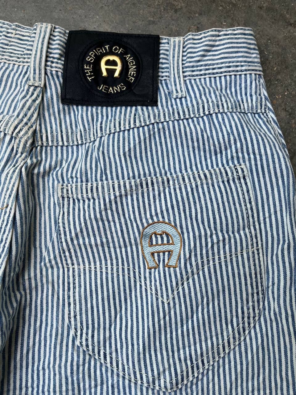 Aigner AIGNER STRIPES JEANS WOMEN BALOON STYLE Size 31" - 10 Thumbnail