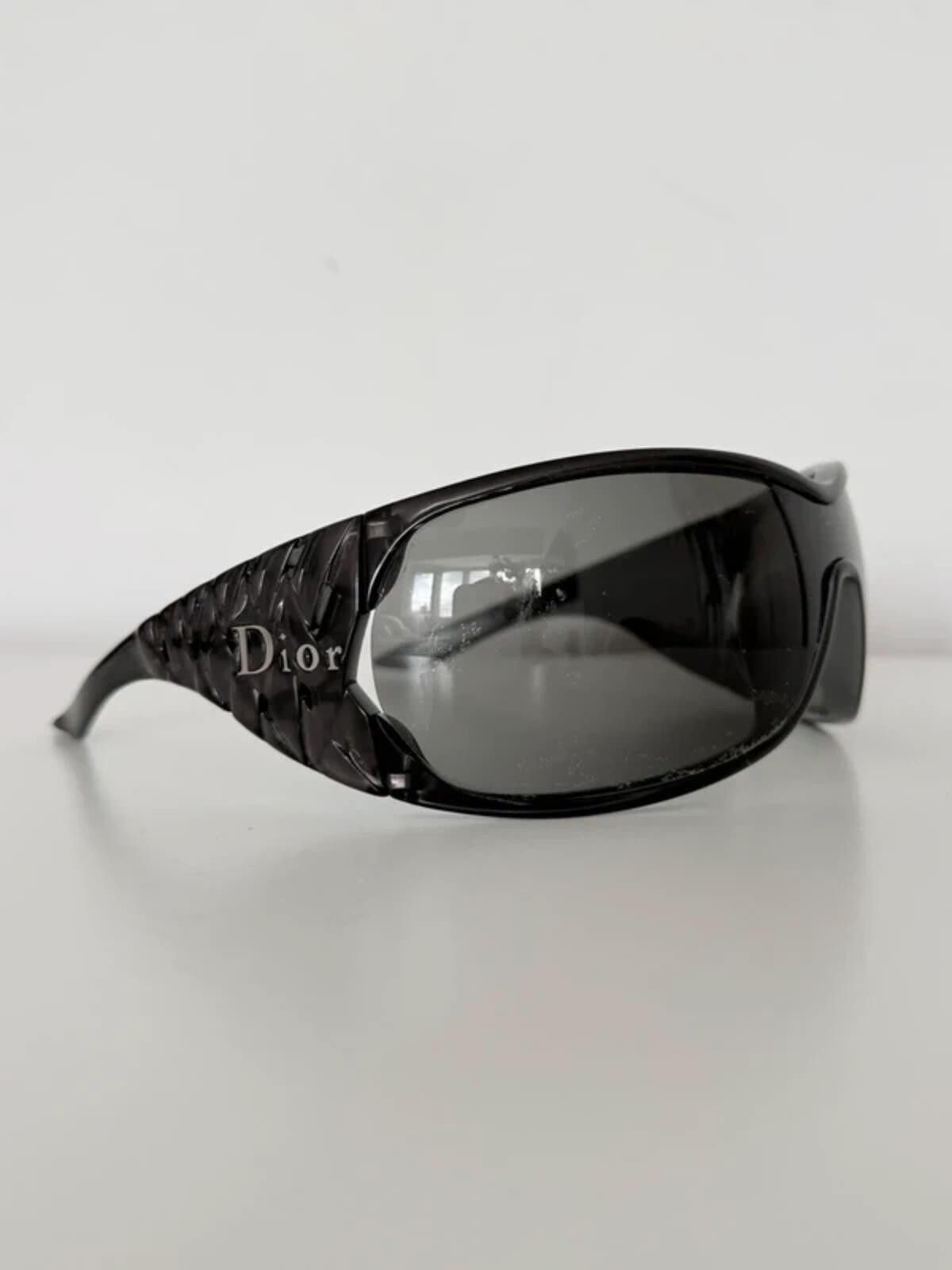 Dior Dior Black Ribbon Shield Sunglasses Size ONE SIZE - 5 Thumbnail